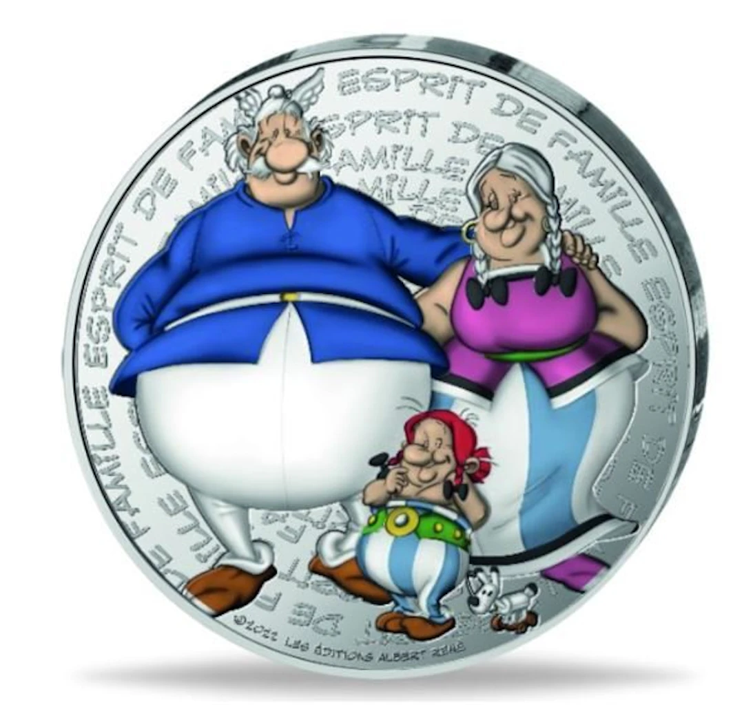 France. 50 Euro 2022 Asterix und Obelix Familie - 41g im Folder