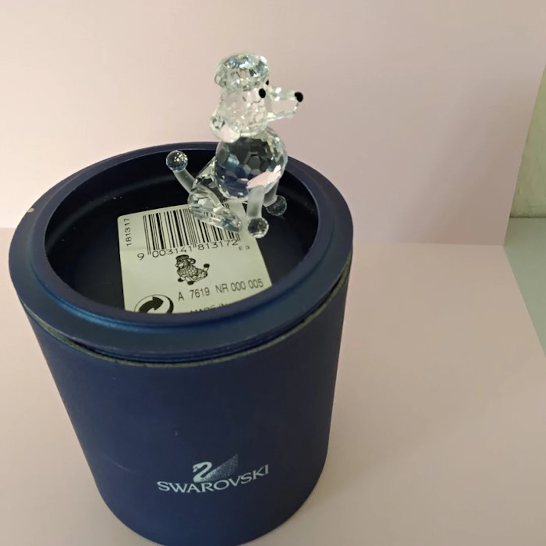 Swarovski - Figurine - Poodle sitting - 181317 - Box - Crystal