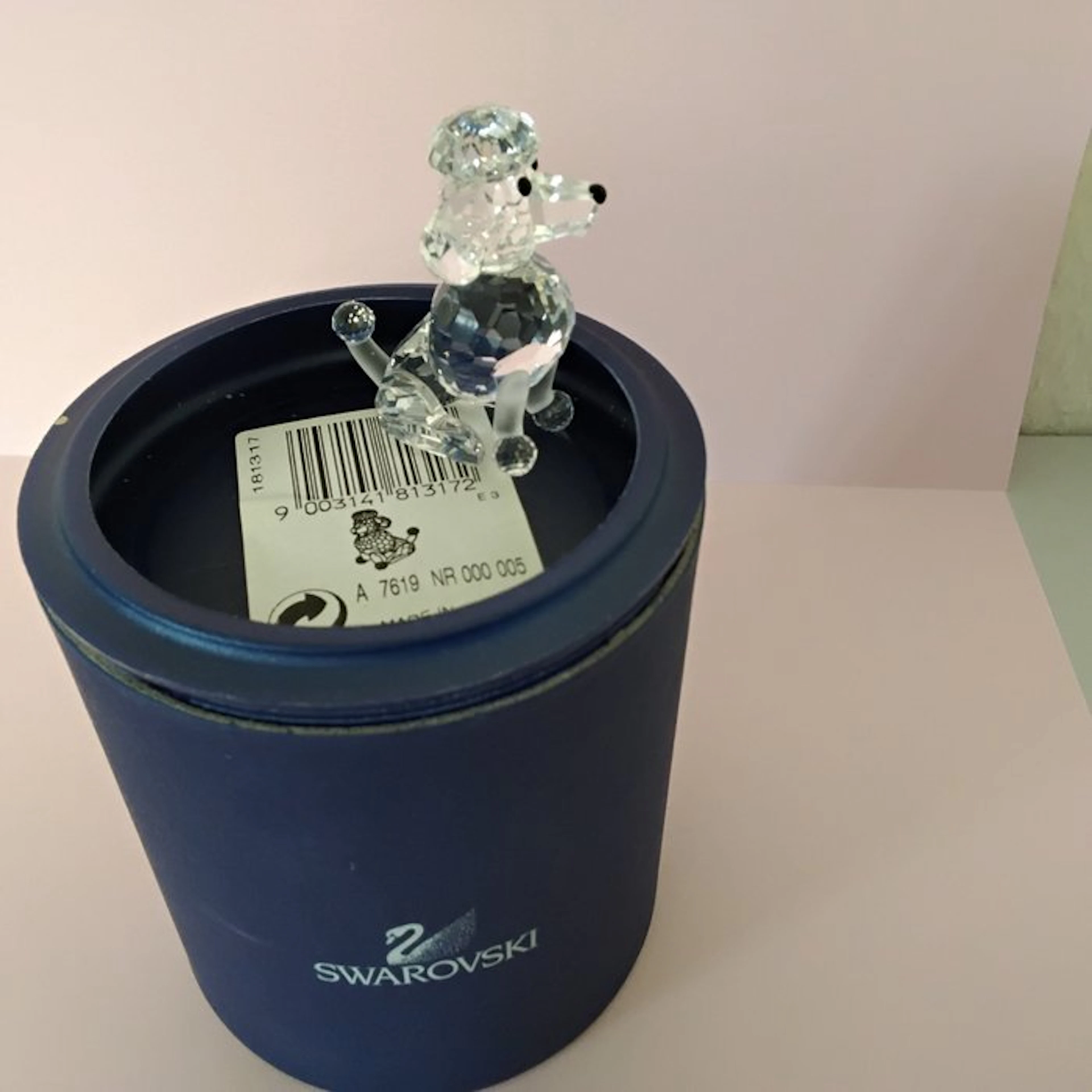 Swarovski - Figurine - Poodle sitting - 181317 - Box - Crystal