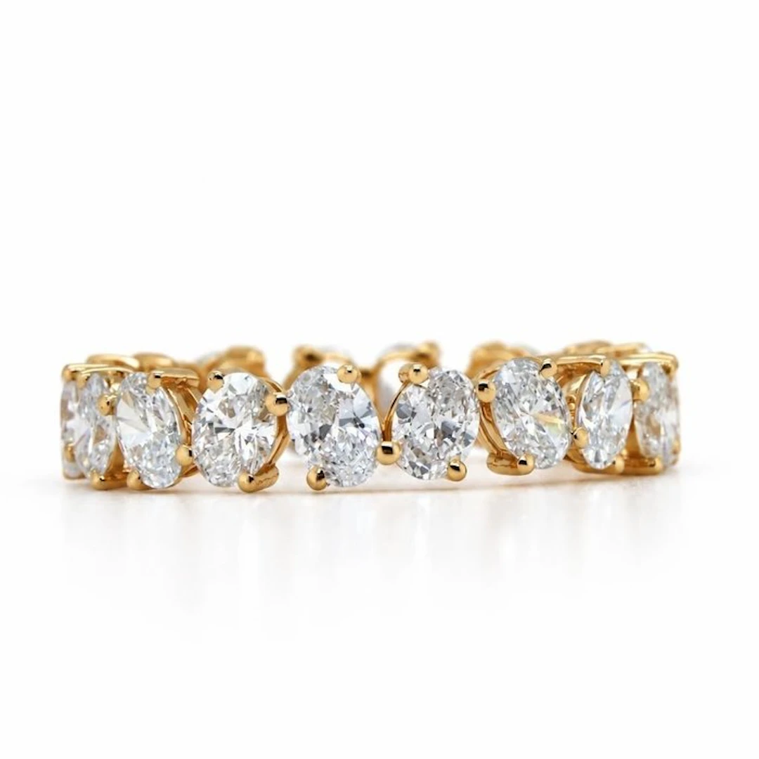 No reserve price - Ring - 14 kt. Yellow gold - 2.87ct. tw. Diamond (Lab-grown)