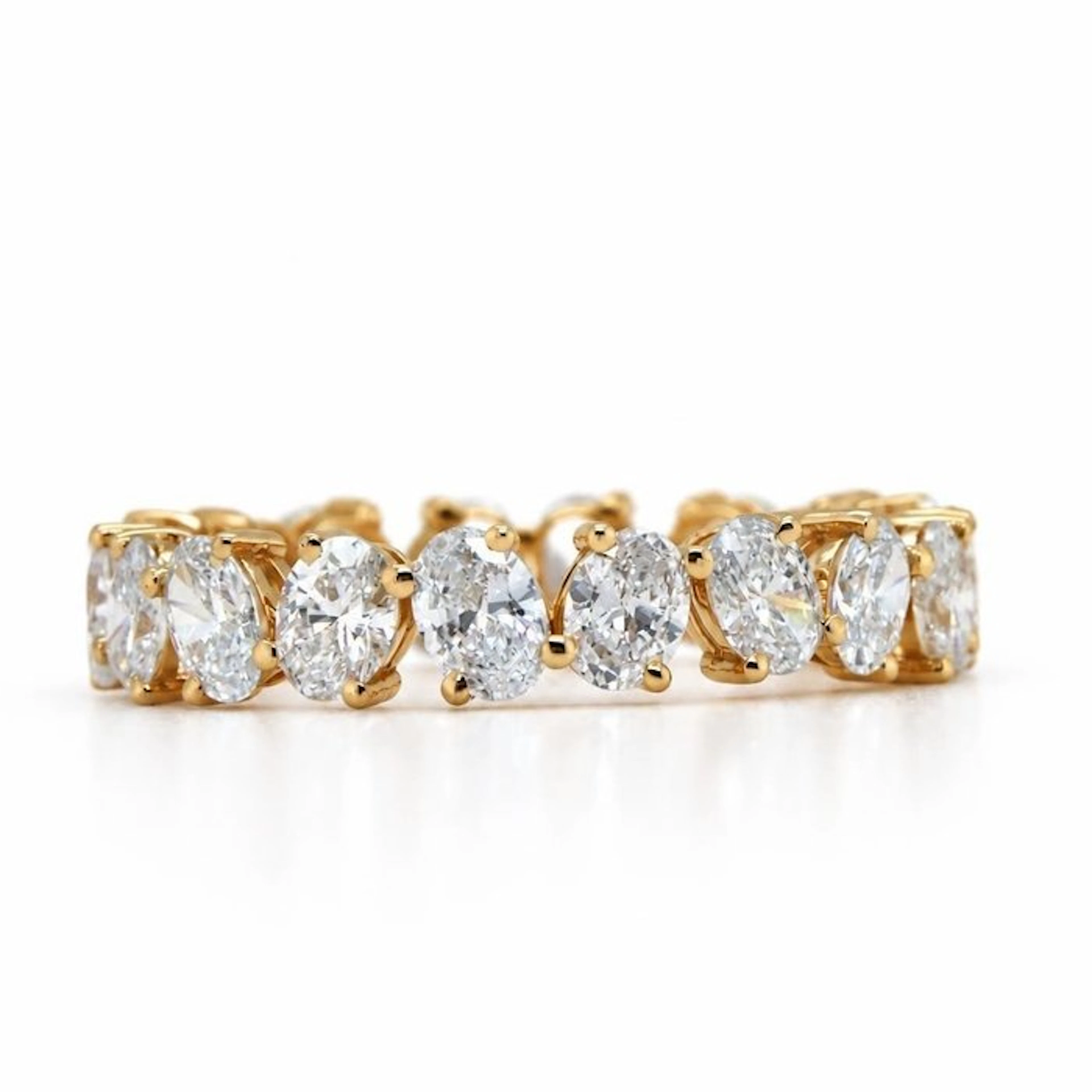 No reserve price - Ring - 14 kt. Yellow gold - 2.87ct. tw. Diamond (Lab-grown)