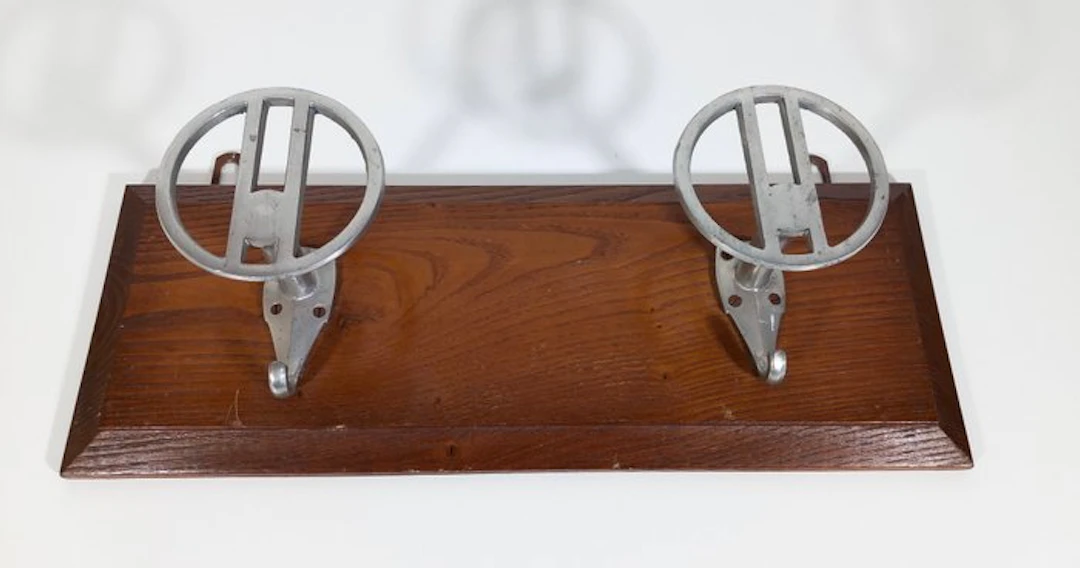 Coat rack - Wood, Aluminium - Design 1940