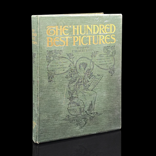 Antique Art Book, The Hundred Best Pictures, Hardcover, Illustrated, Edwardian