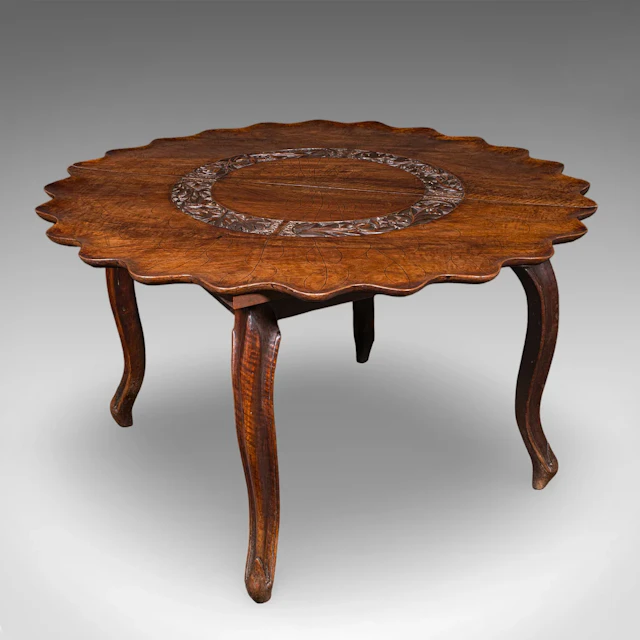Antique Campaign Silver Table, Anglo Indian, 4 Seat, Dining, Colonial