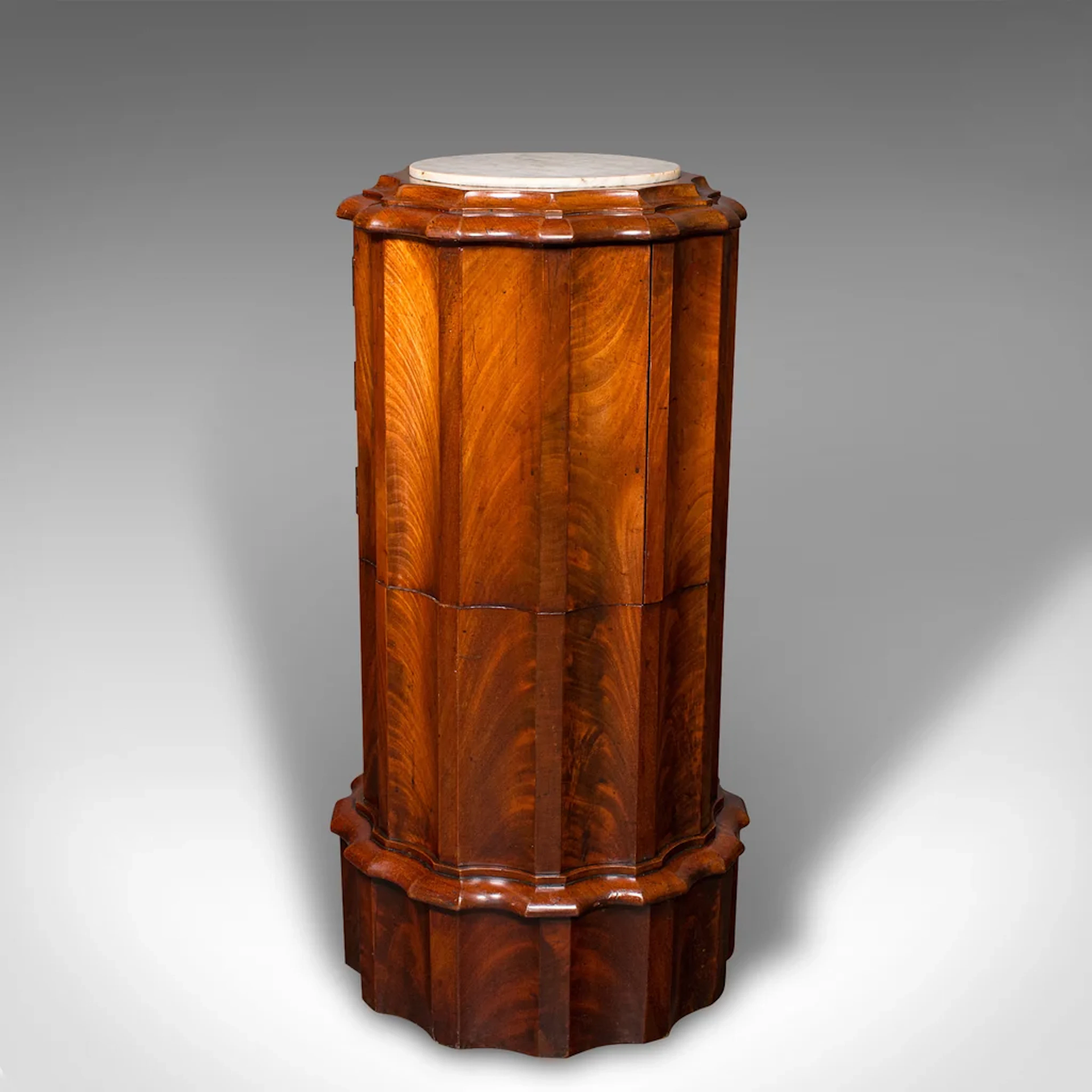 Antique Personal Bedside Nightstand, English Jardiniere Stand, Victorian