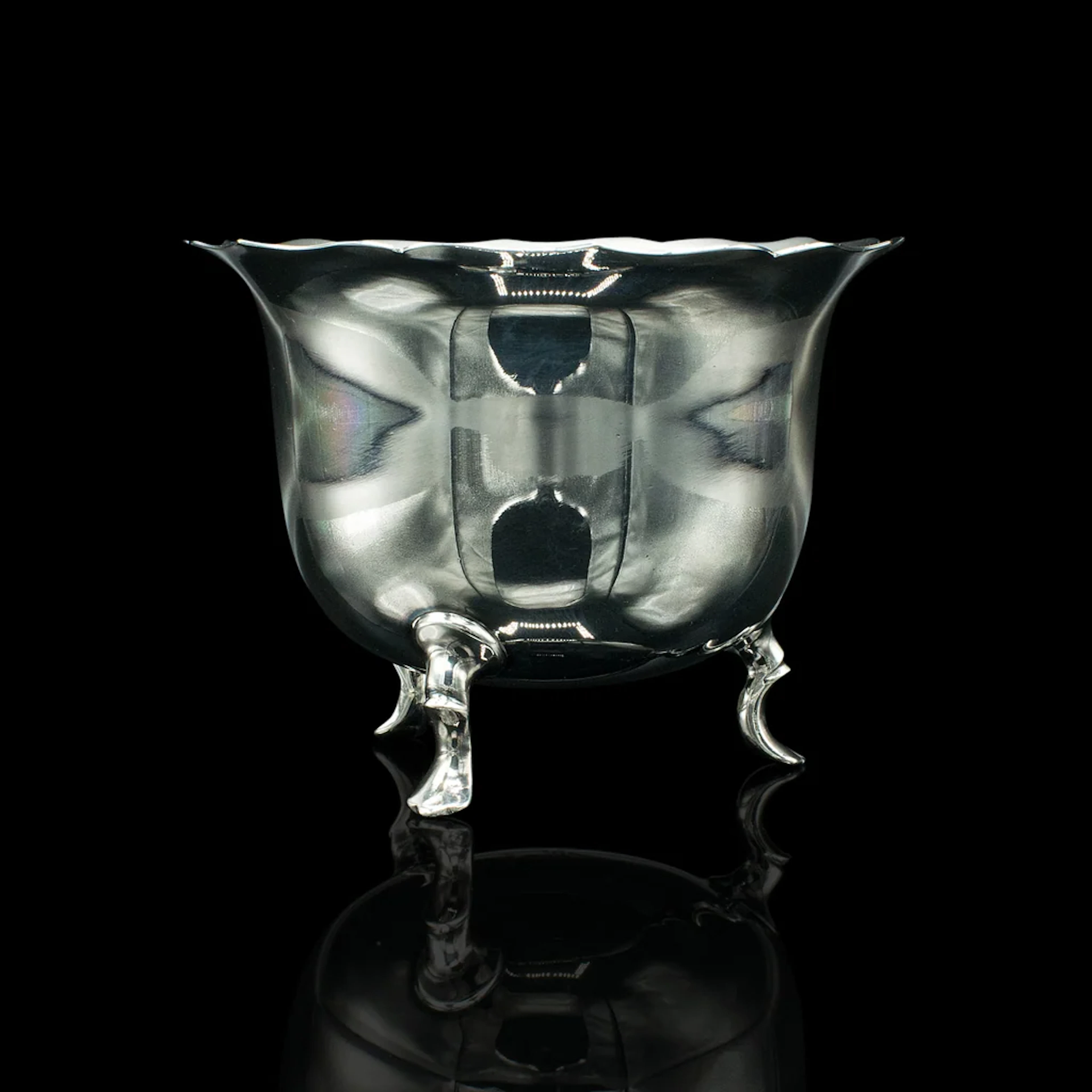 Small Antique Serving Bowl, English, Silver Plate, Condiment Pot