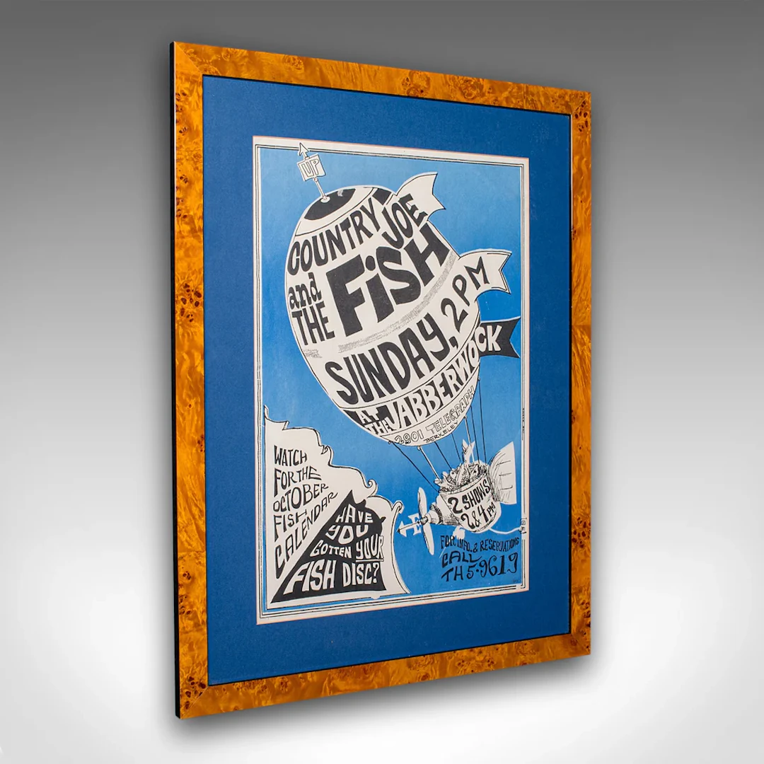 Original Concert Poster, American, Country Joe & The Fish, Berkeley Free Press