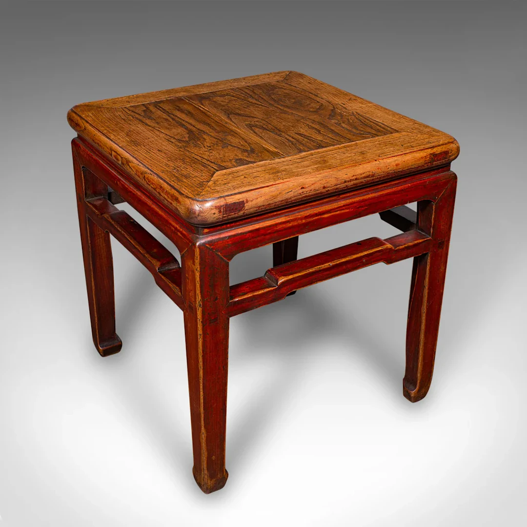Antique Chabudai Table, Japanese, Elm, Tea, Kneeling, Meiji, Victorian, C.1900
