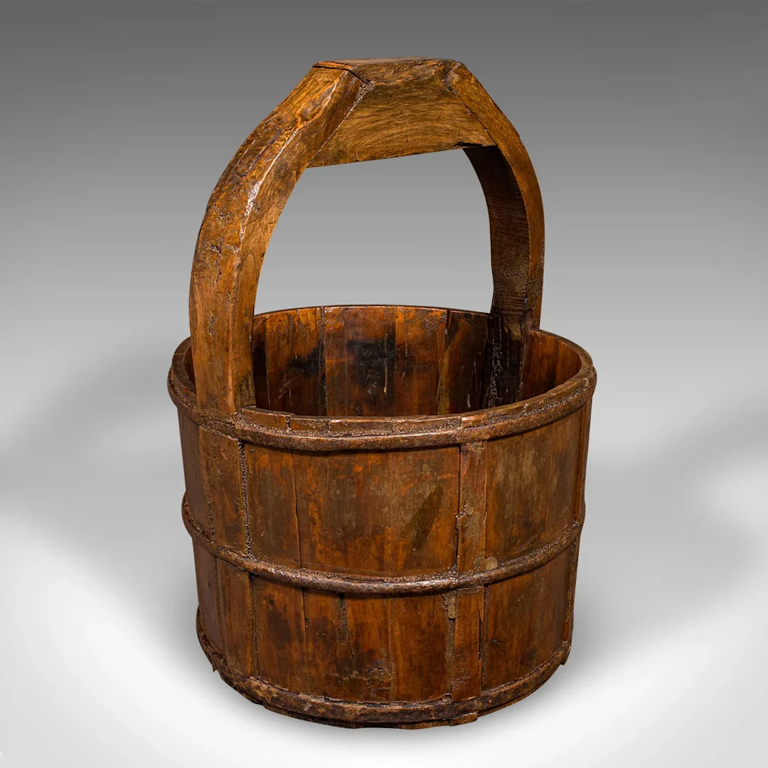 Large Antique Well Bucket, English, Georgian, Planter, Fireside Store, Garden