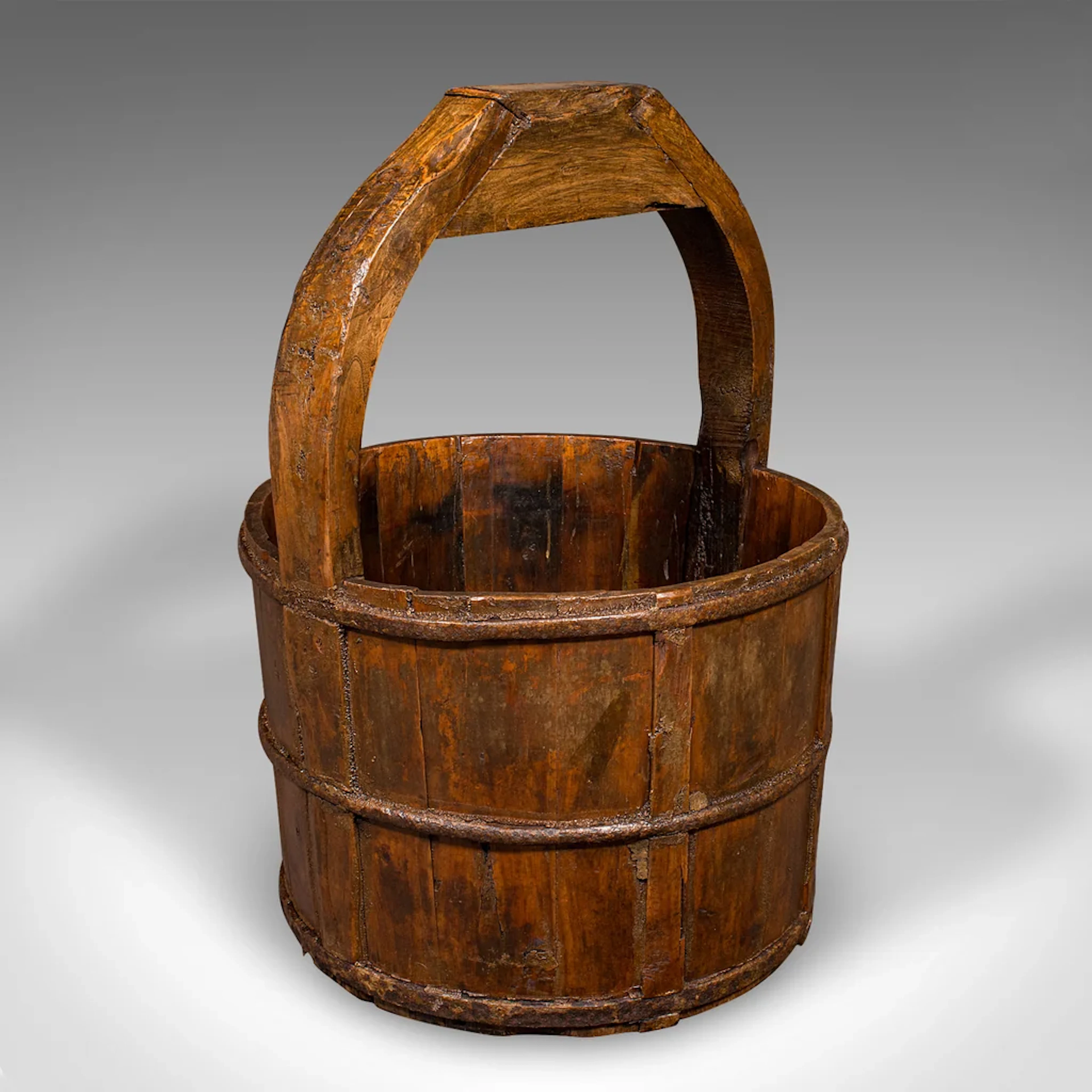 Large Antique Well Bucket, English, Georgian, Planter, Fireside Store, Garden