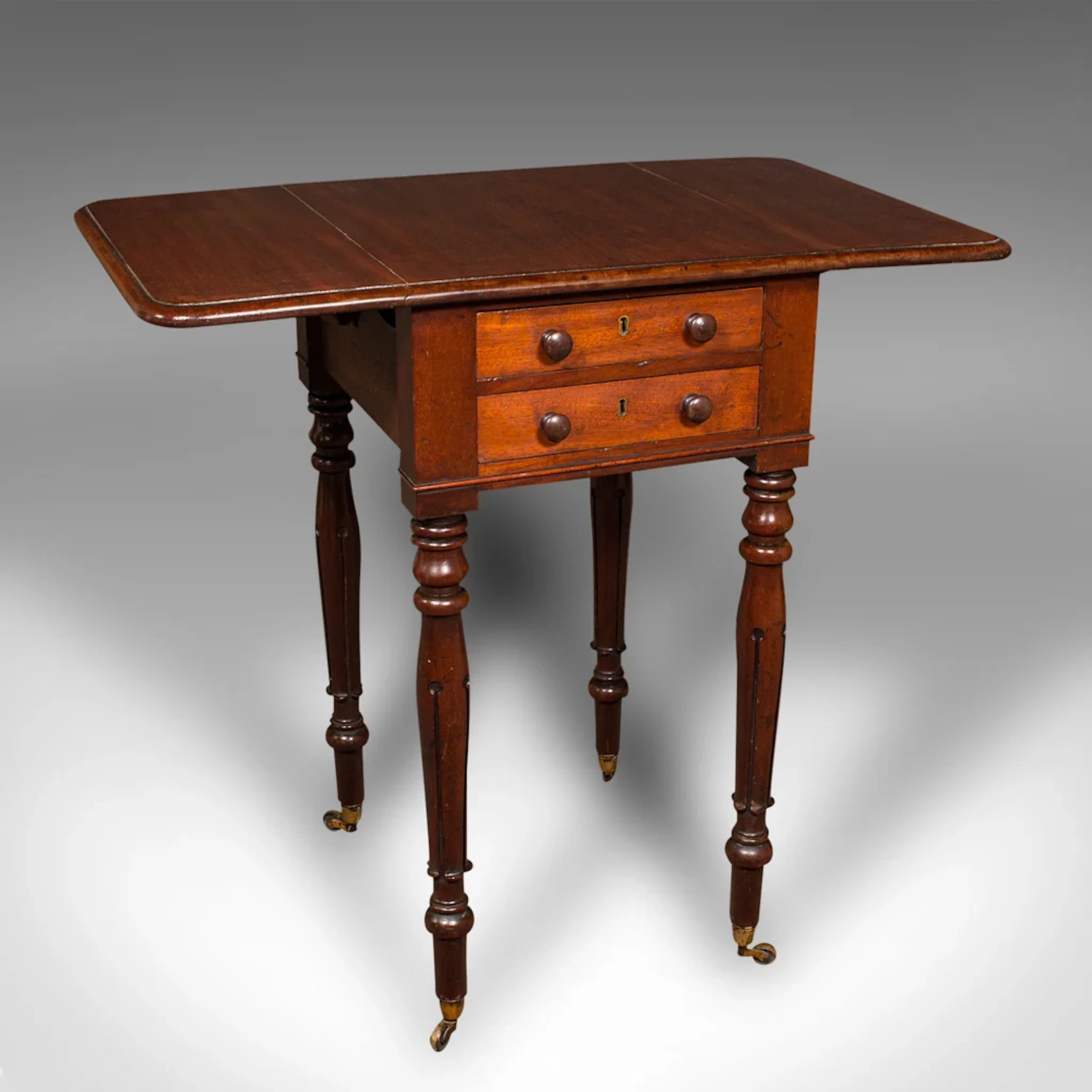 Antique Pembroke Table, English, Drop Leaf, Side, Occasional, Regency, C.1830