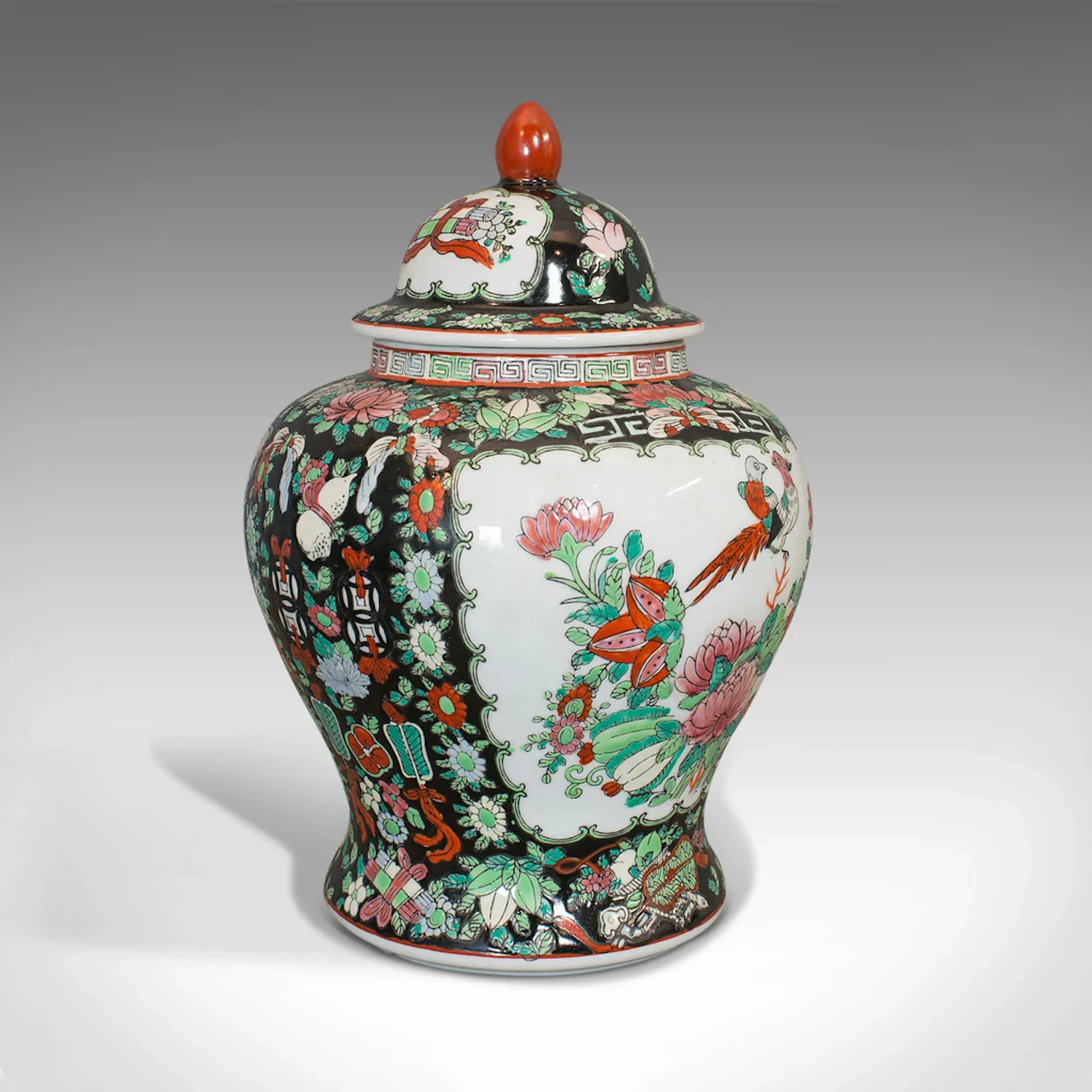 Vintage Spice Jar, Oriental, Ginger, Baluster Urn, Art Deco, 20th Century, 1940