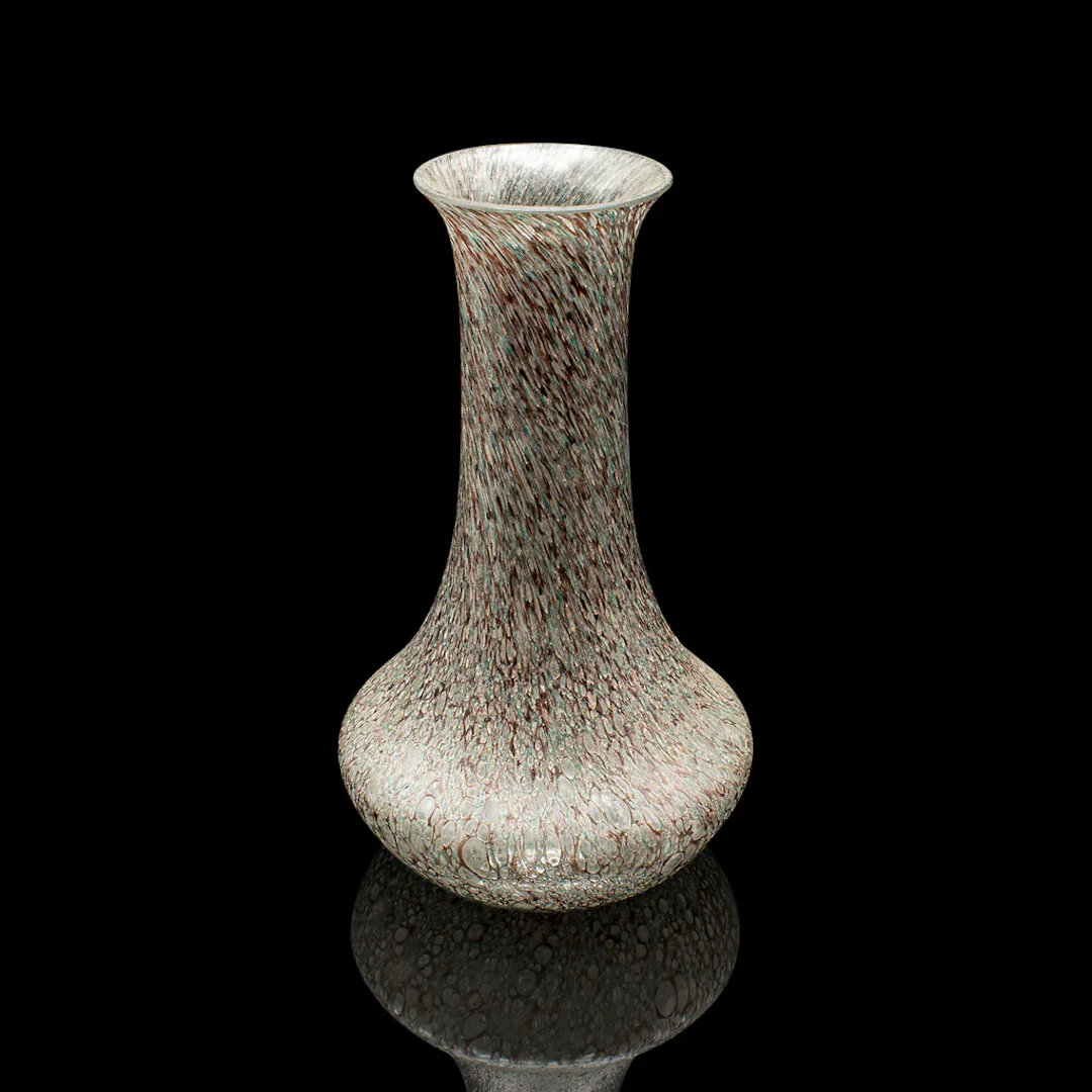 Vintage Flower Vase, Scottish, Art Glass, Display, Tear Drop Posy