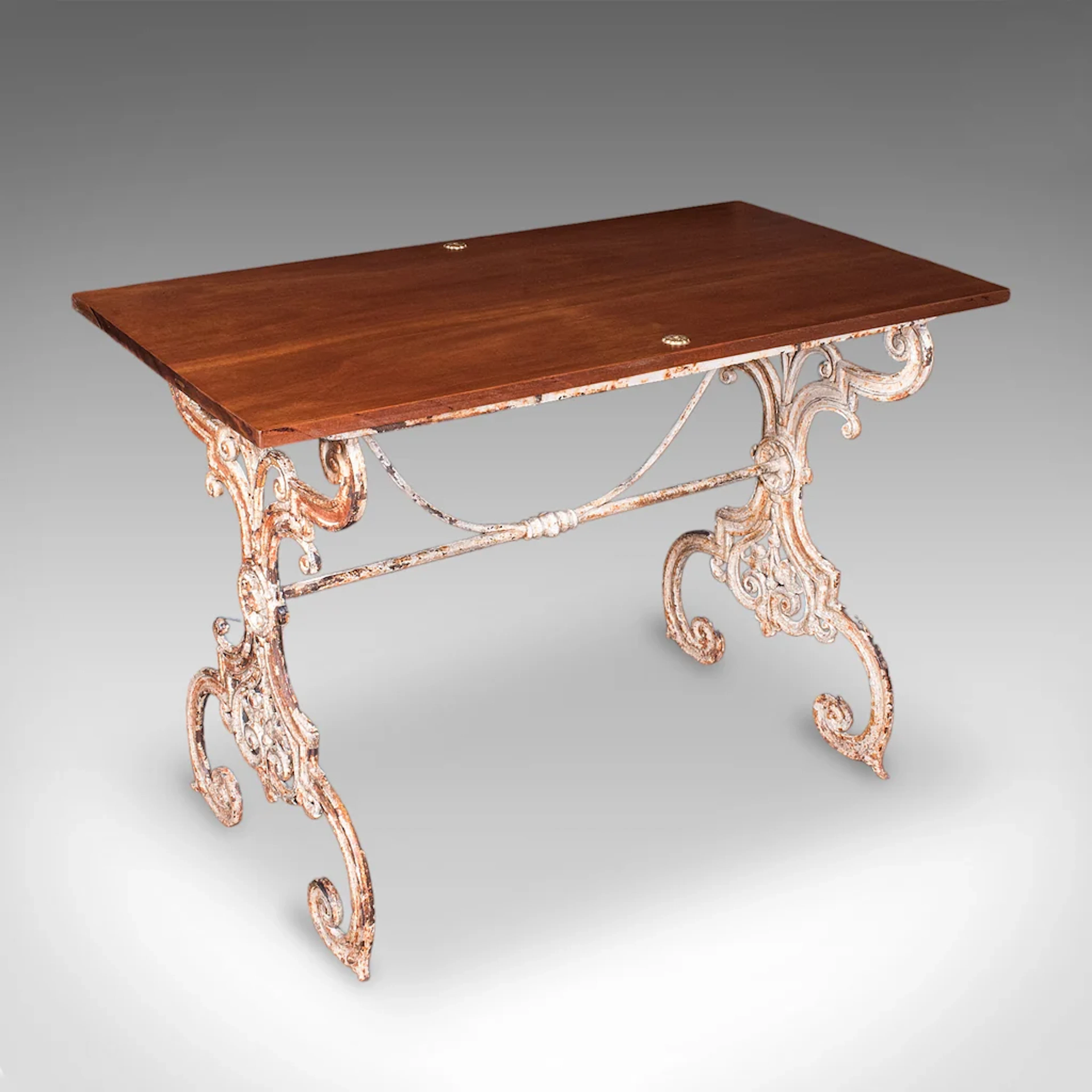 Antique Orangery Glasshouse Table, English Cast Iron, Garden, Display