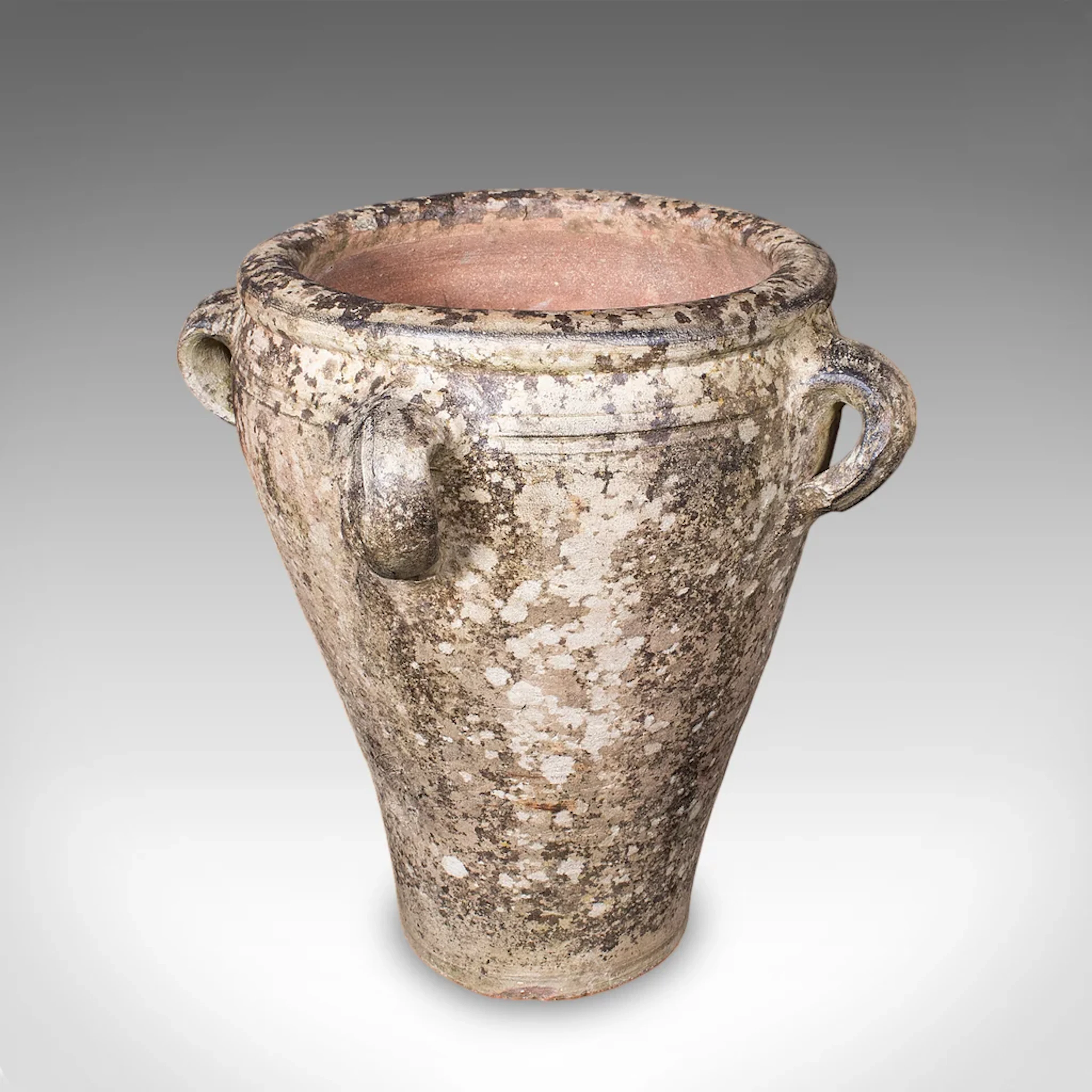 Antique Weathered Tuscan Planter, Italian, Terracotta, Garden Accent, Victorian