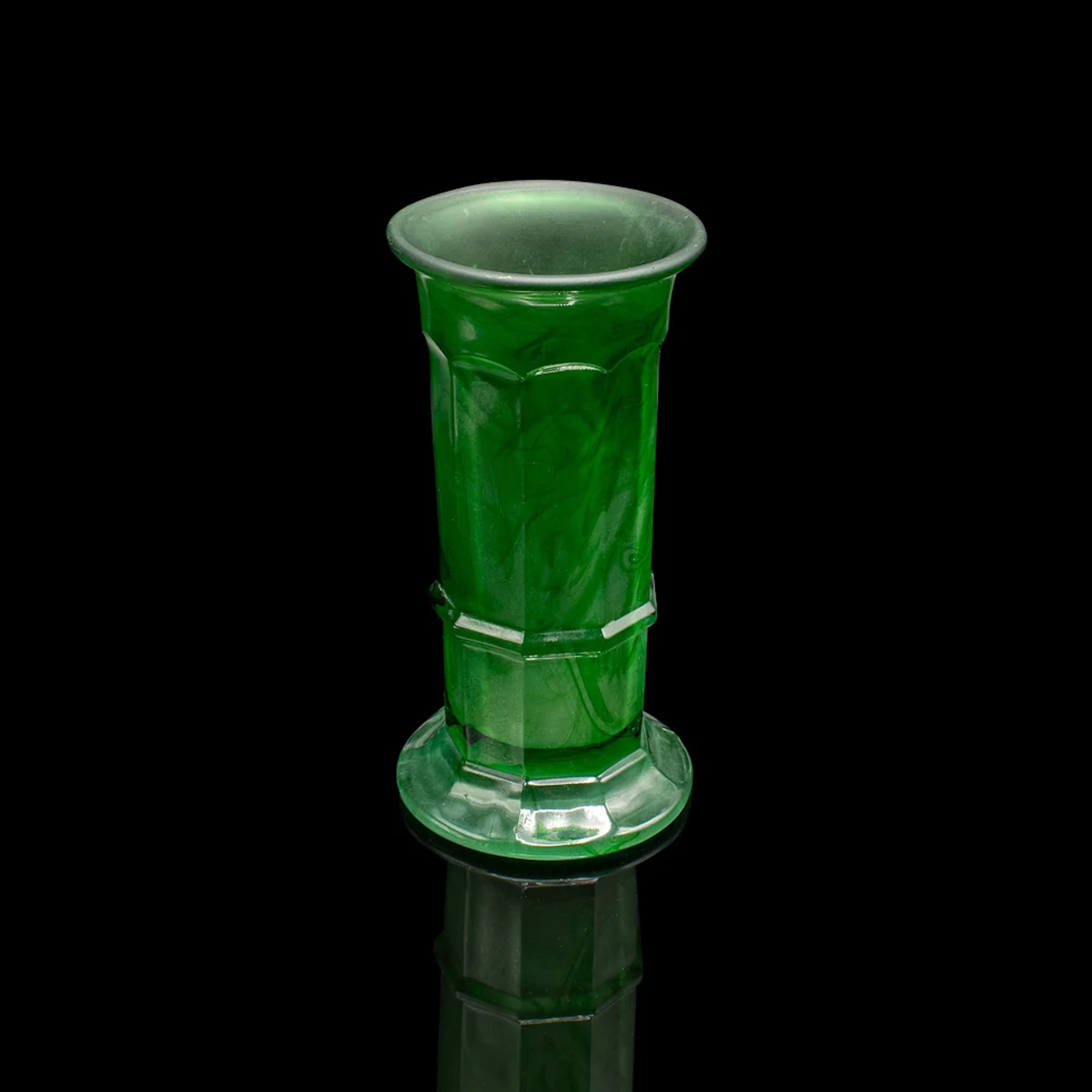 Petite Vintage Posy Vase, English, Cloud Glass, Flower Pot, Art Deco