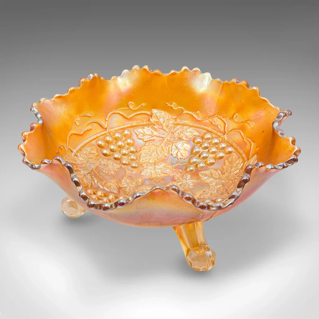 Vintage Carnival Bowl, English Lustre Glass, Decorative Confectionery