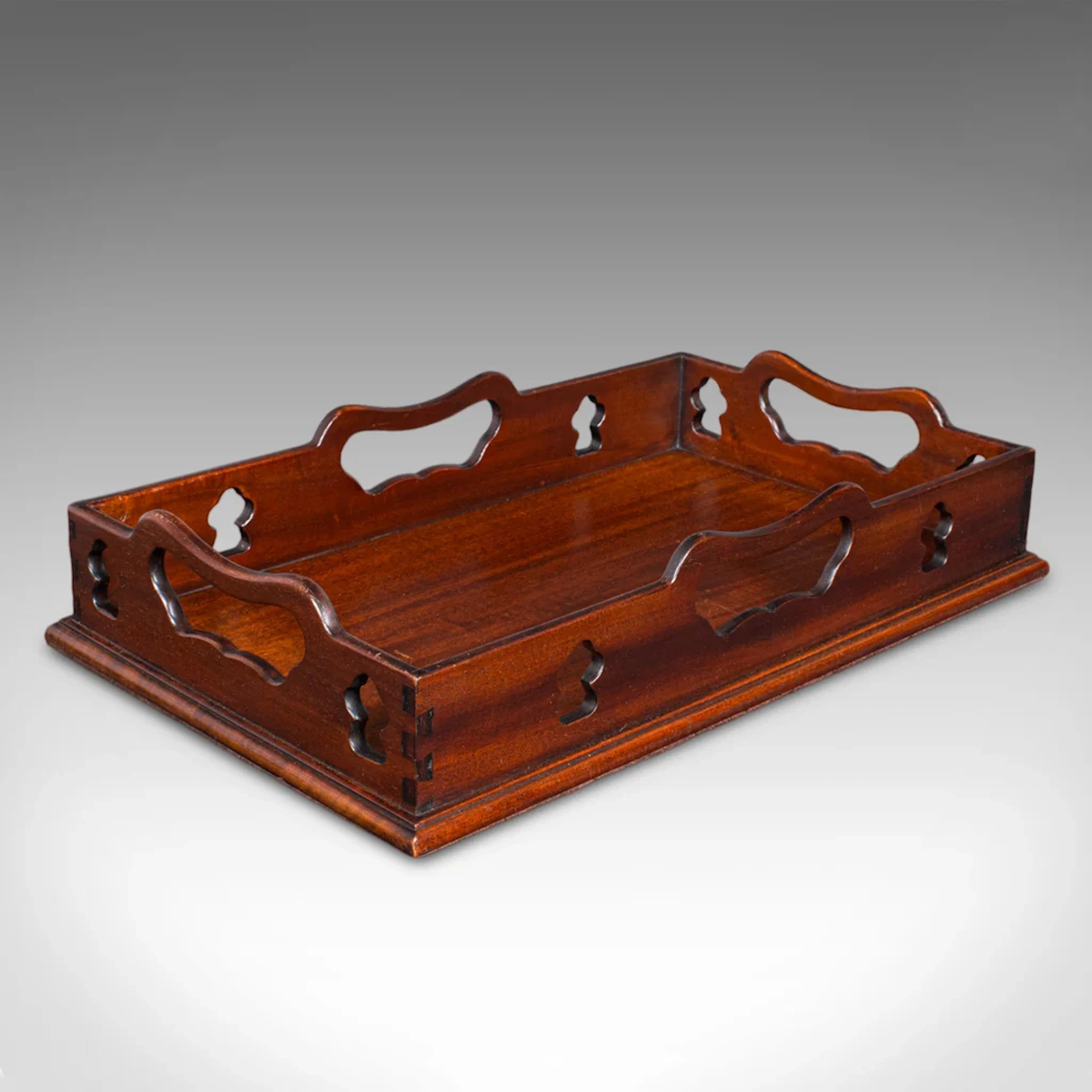 Vintage Decorative Serving Tray, English, Cocktail Platter, Georgian Revival