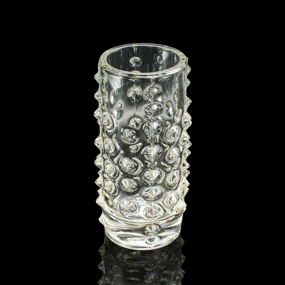Small Vintage Bohemian Flower Vase, Czech, Art Glass, Posy Sleeve, Circa 1970