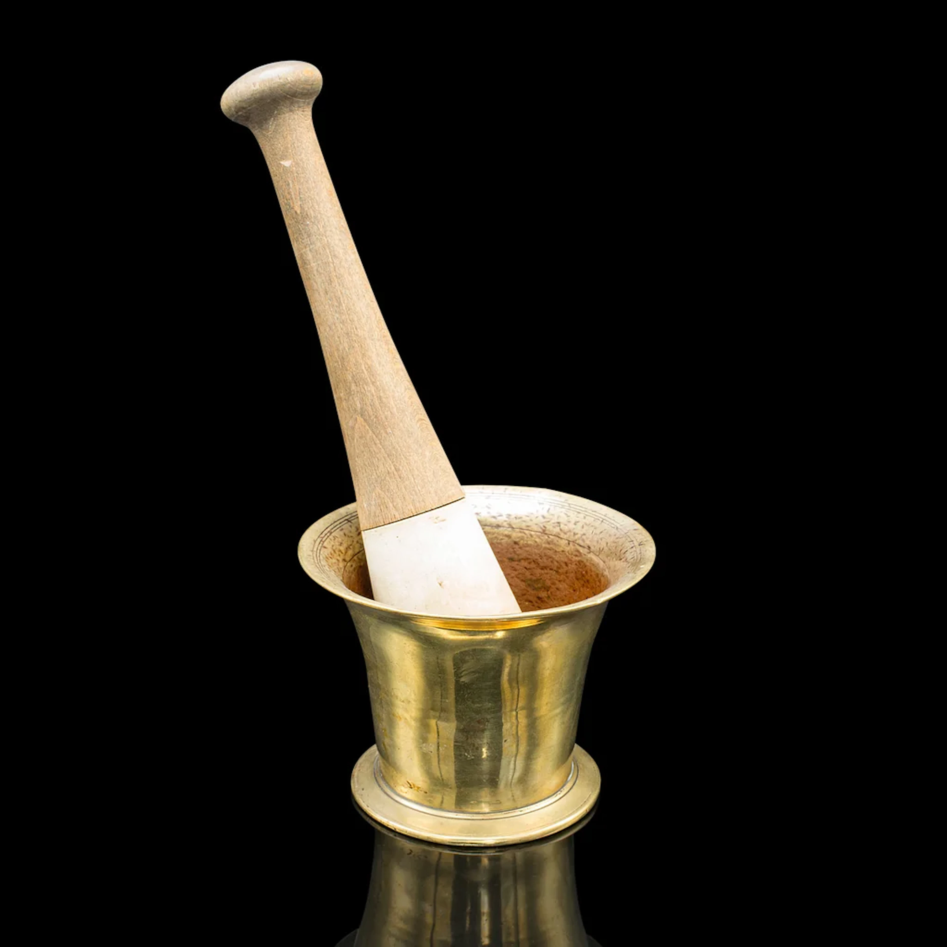 Antique Chemist's Mortar & Pestle, French Bronze Apothecary Aid, Victorian