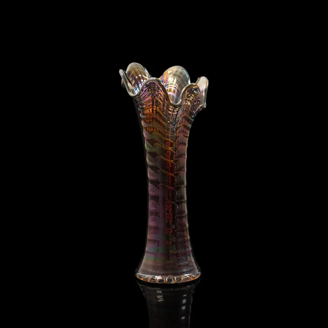 Vintage Decorative Vase, English, Carnival Glass, Ornament, Lustre, Circa 1940