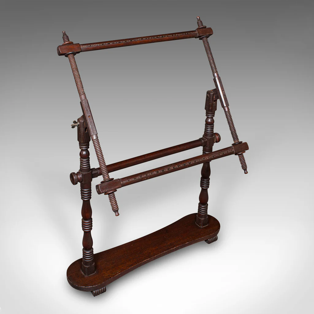 Antique Adjustable Tapestry Frame, English Needlepoint Stretcher | Barnebys