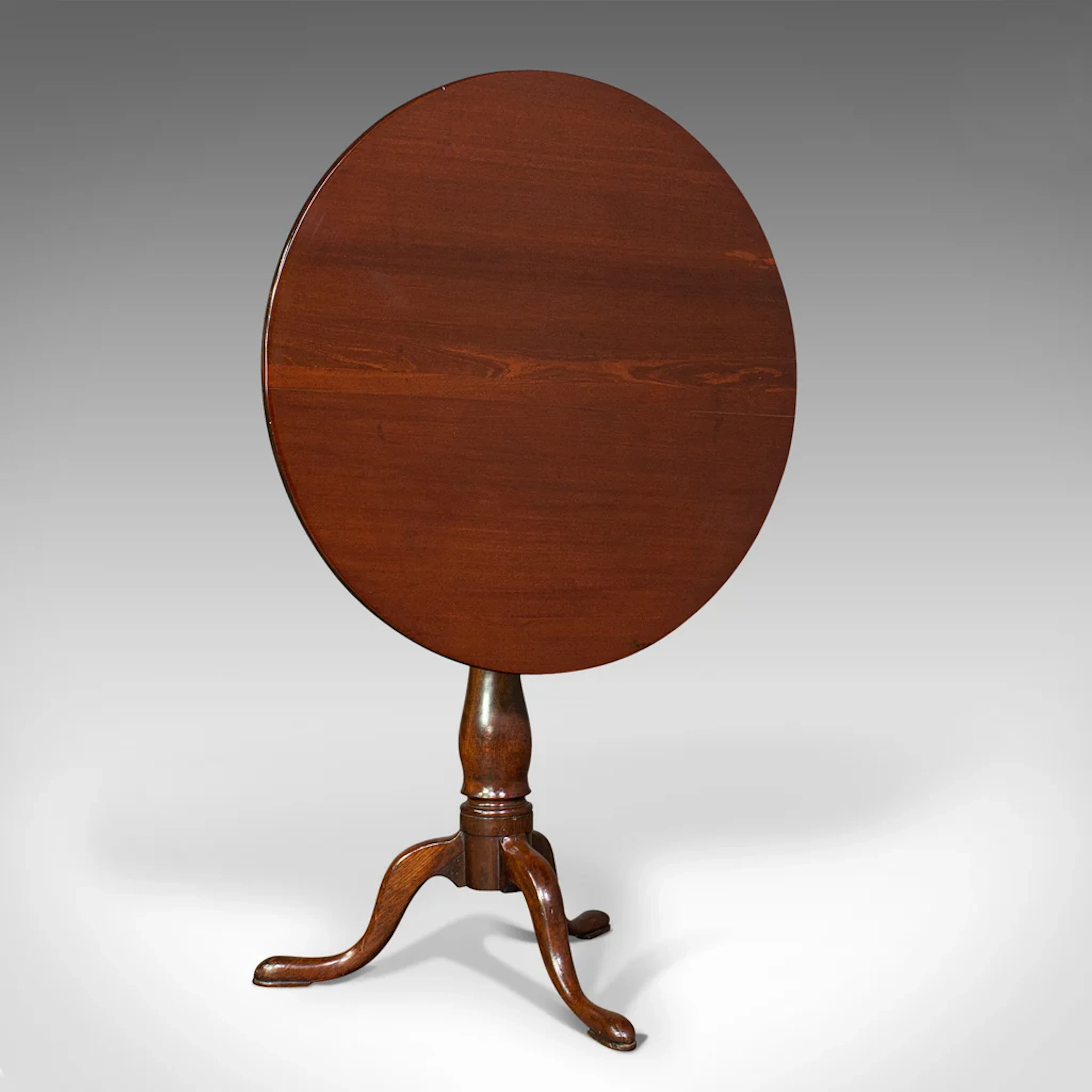 Antique Tilt Top Table, English, Mahogany, Occasional, Wine, Georgian, C.1780