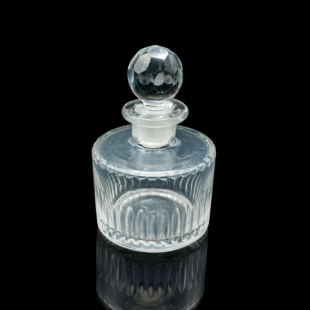 Antique Perfume Bottle, English, Glass Scent Dispenser, Early Victorian, C.1850
