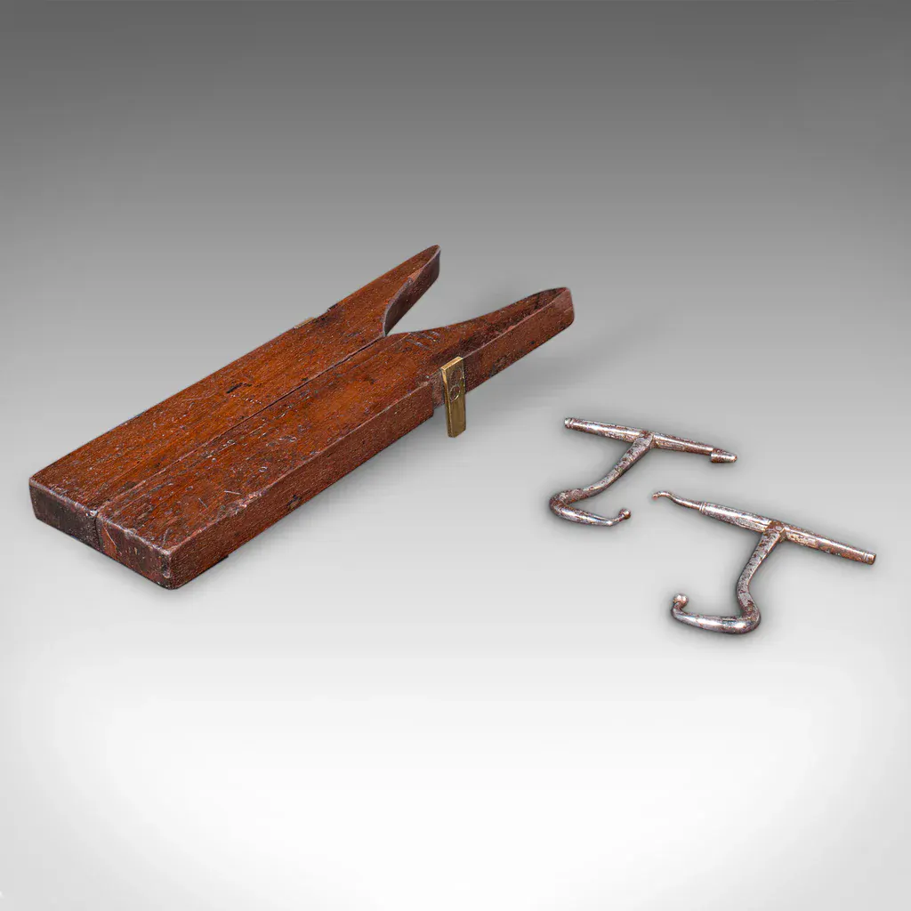 Jack English Instrument Antique Officer's Field Boot Jack, English, Oak, Campaign Shoe Pull ...
