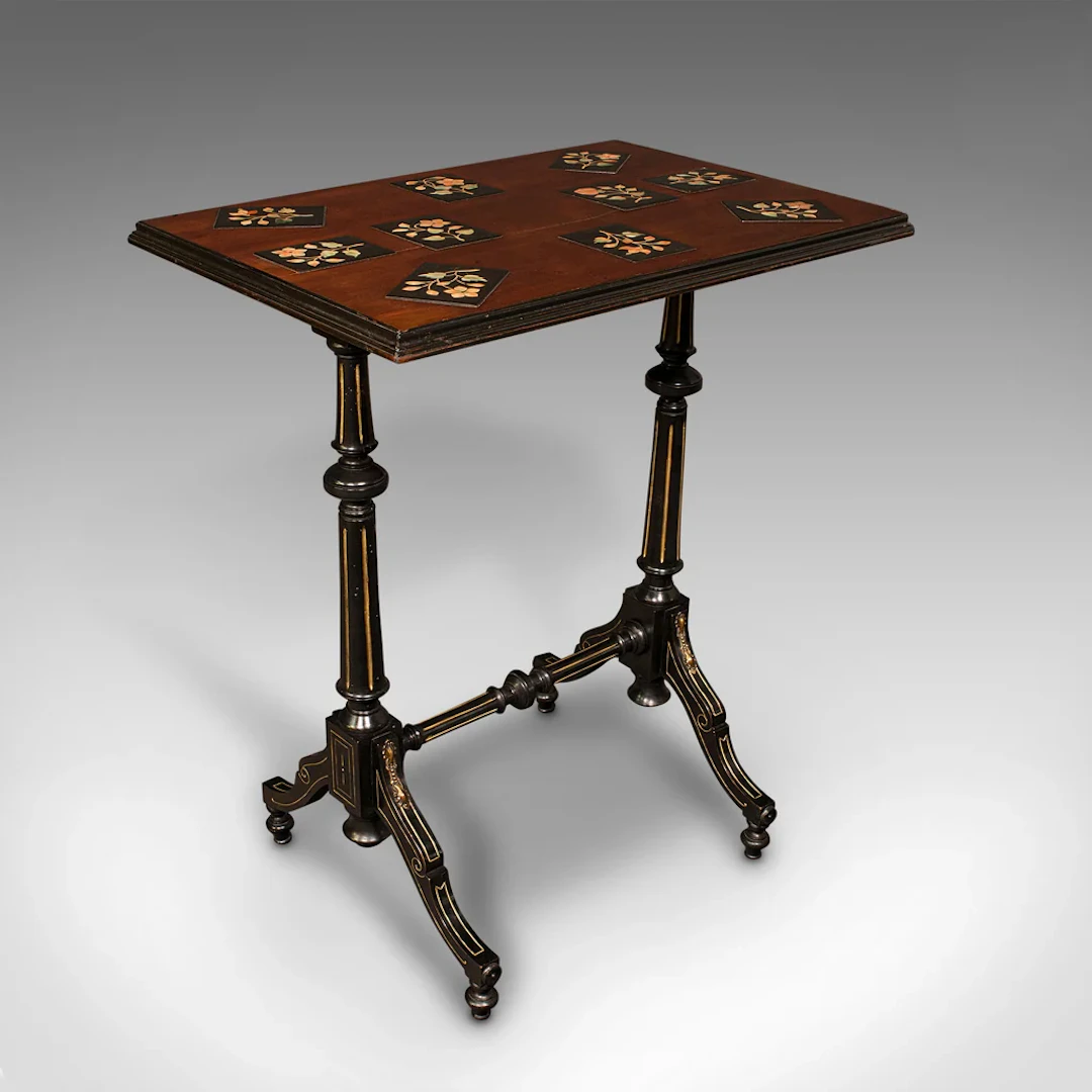 Antique Specimen Table, English, Inlaid, Occasional, Aesthetic Period