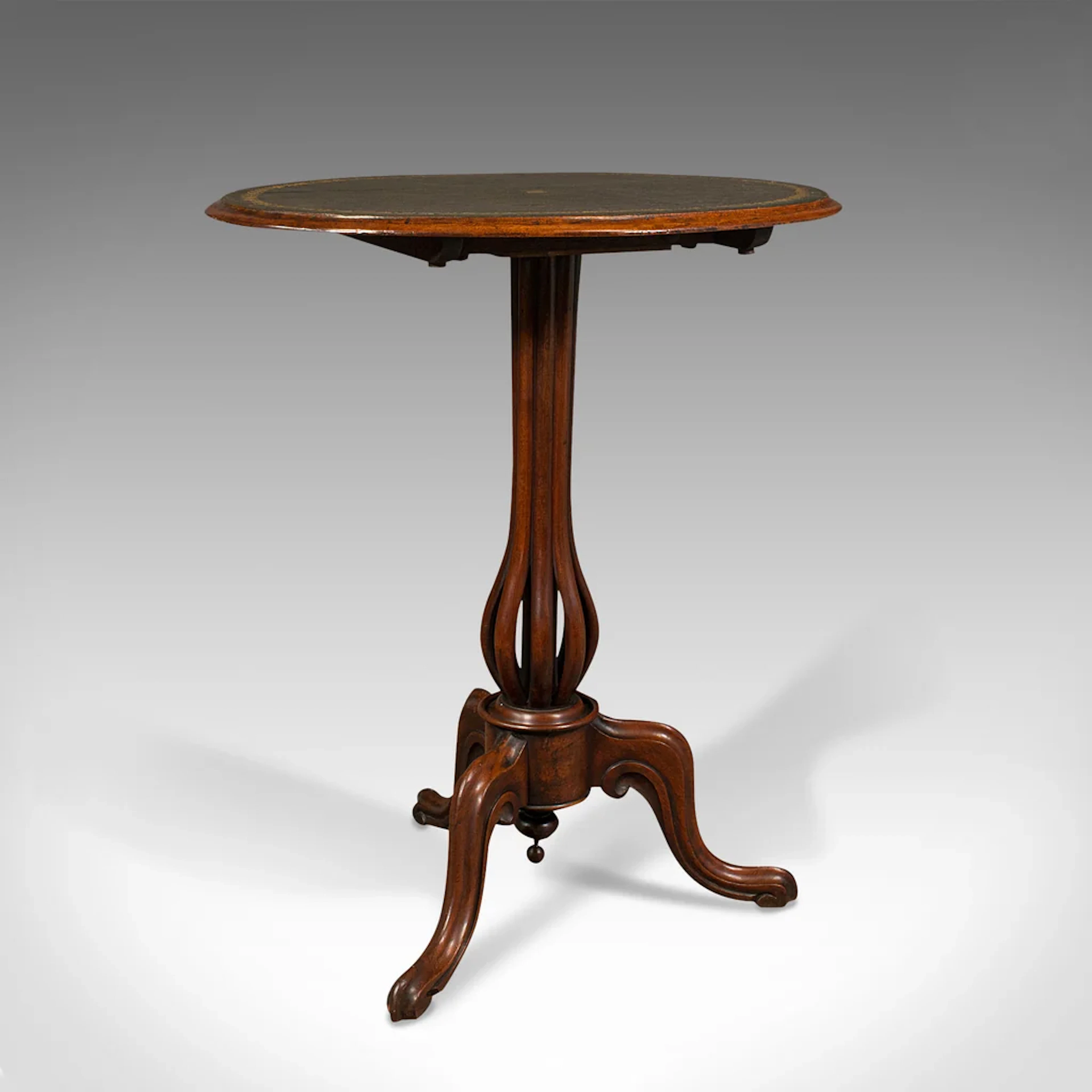 Antique Tilt Top Wine Table, English, Walnut, Side, Occasional, Lamp, Victorian