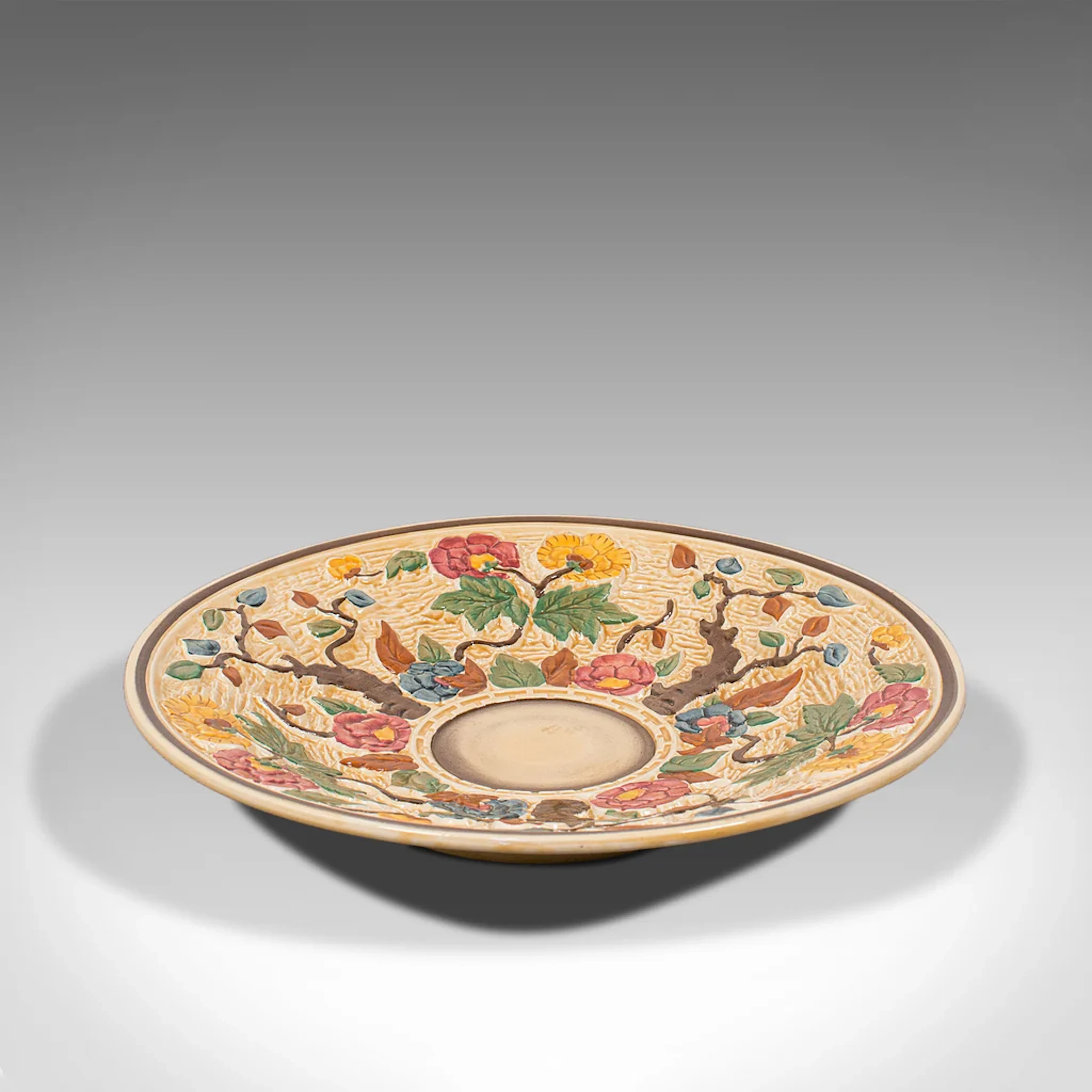 Vintage Decorative Serving Plate, English, Ceramic, Dish, Mid 20th, Circa 1950