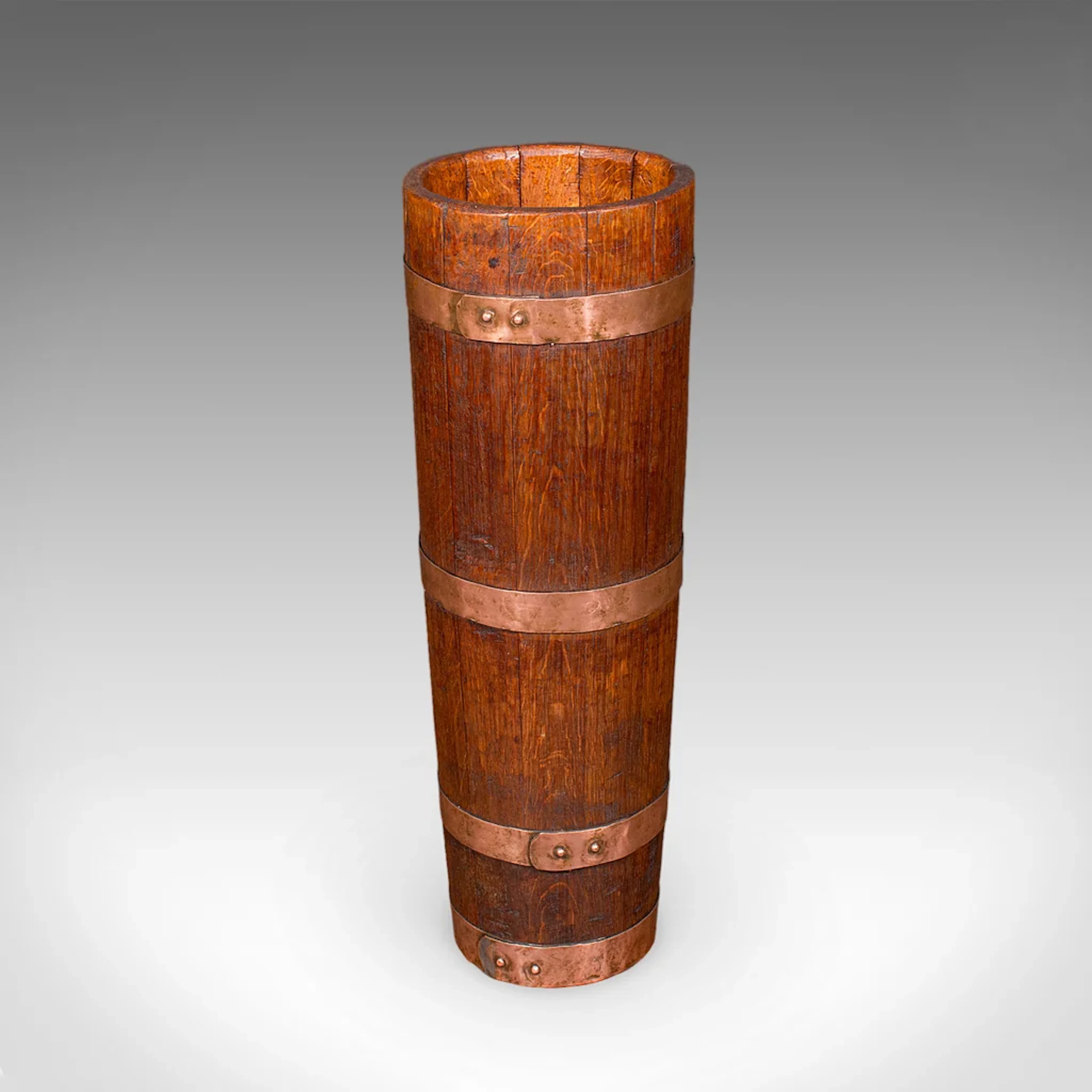 Antique Coopered Stick Loop, English, Victorian Oak Country House