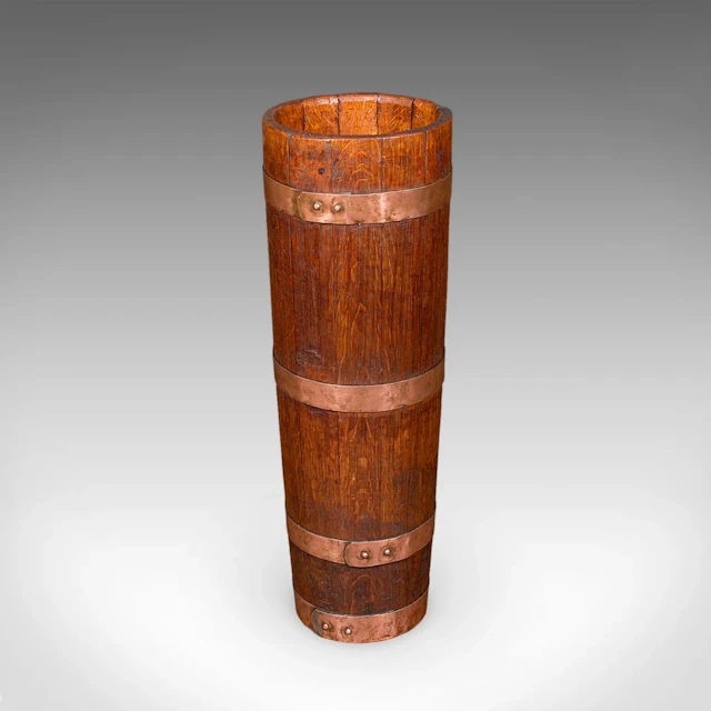 Antique Coopered Stick Loop, English, Victorian Oak Country House