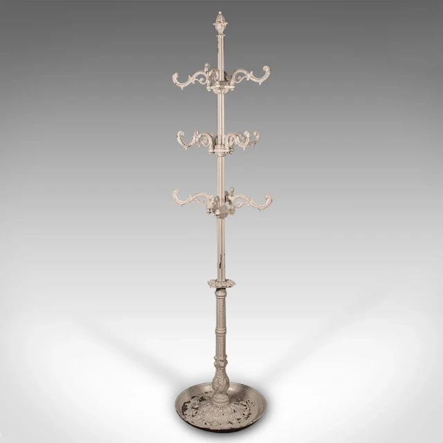 6' Tall Antique Portico Coat Stand, English, Hallway, Umbrella Rack, Victorian