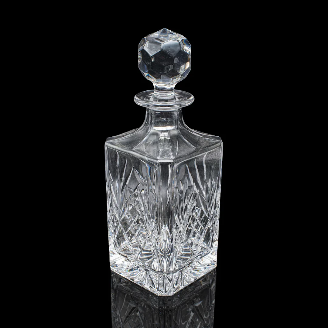Vintage Whisky Decanter, English, Cut Glass, Scotch, Spirits, Brandy