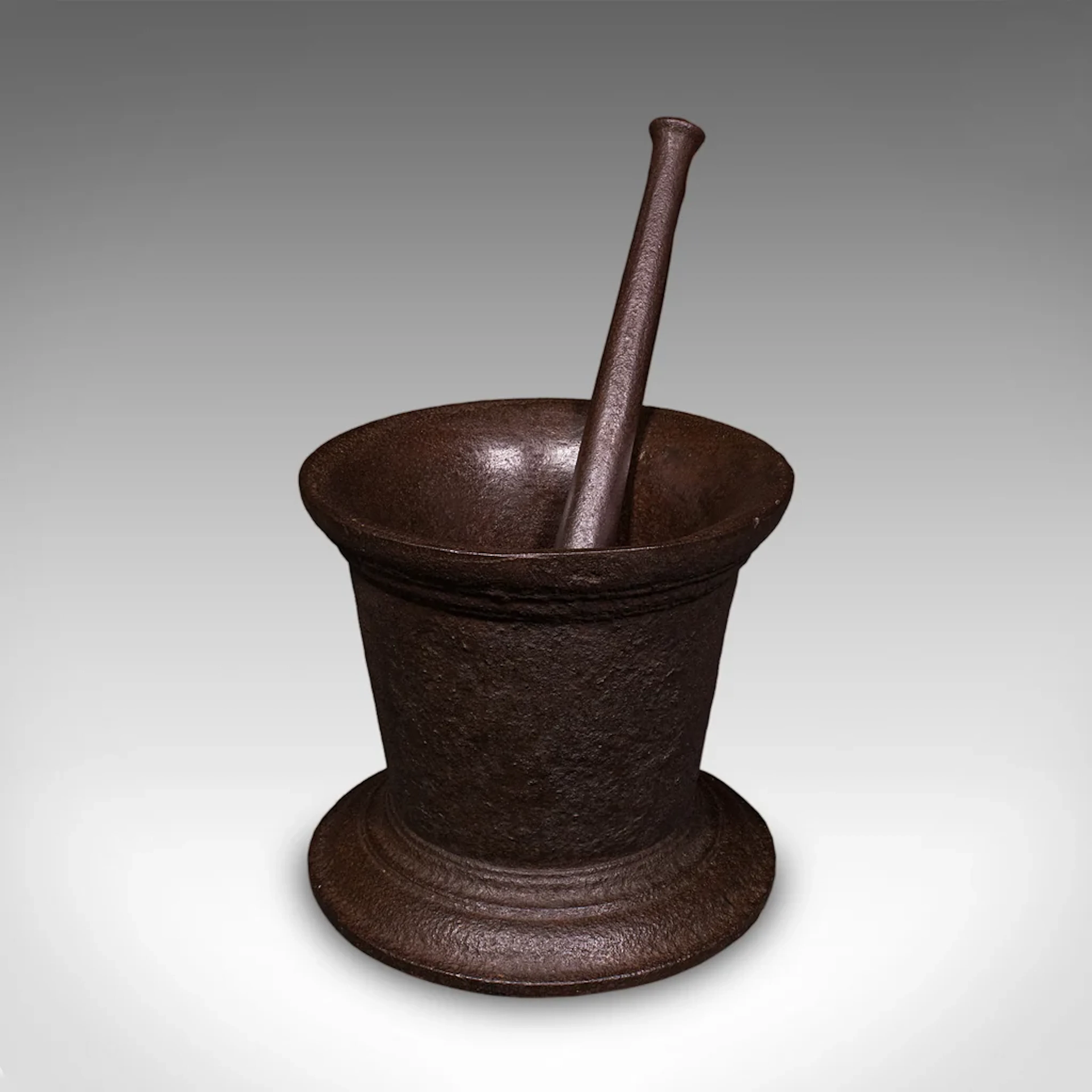 Huge 140 LB Antique Dye Maker's First Stage Mortar & Pestle, English, Georgian