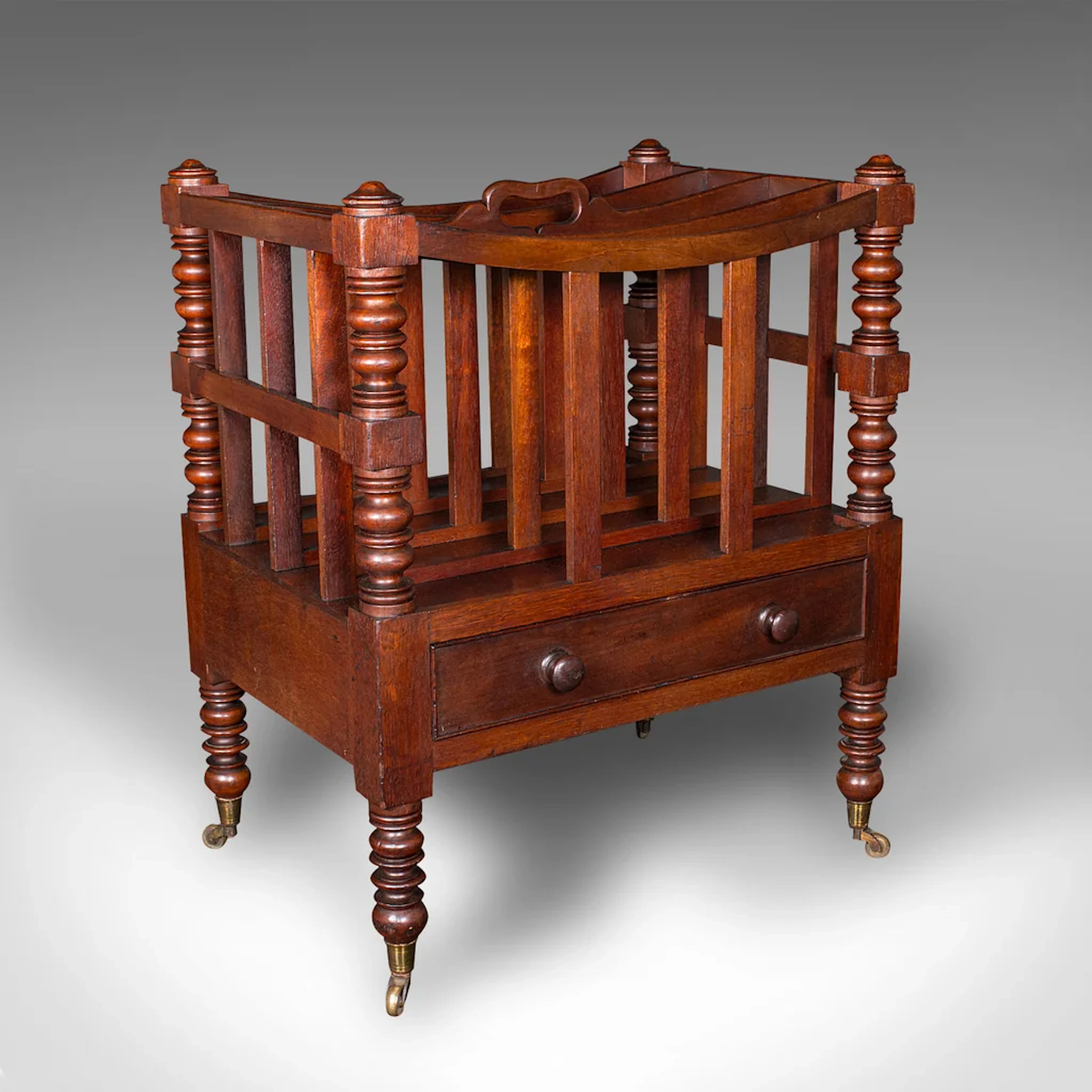Antique 4 Division Canterbury, English, Newspaper, Magazine Stand