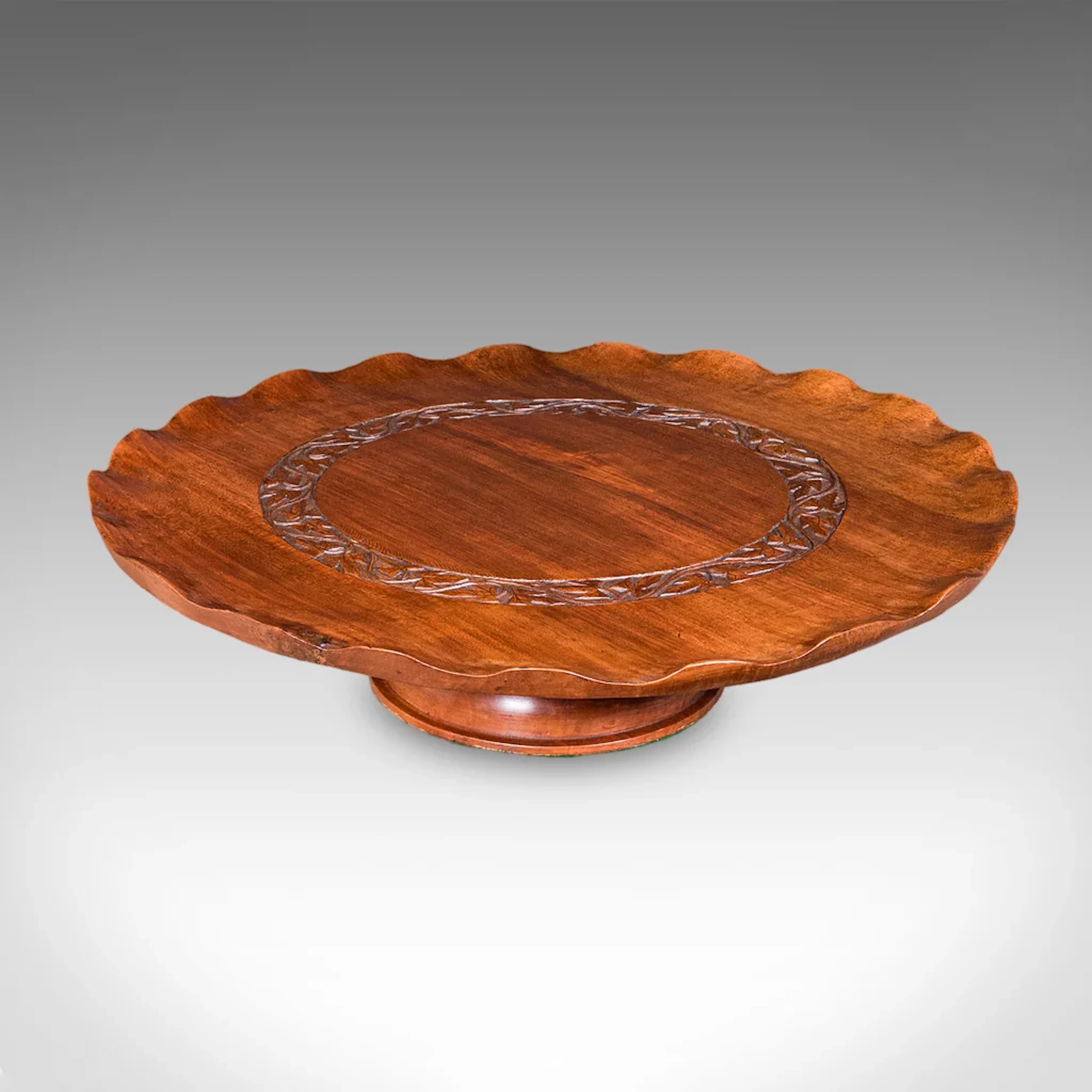 Antique Canape Turntable, Indian, Rotary Serving Tray, Lazy Susan, Edwardian