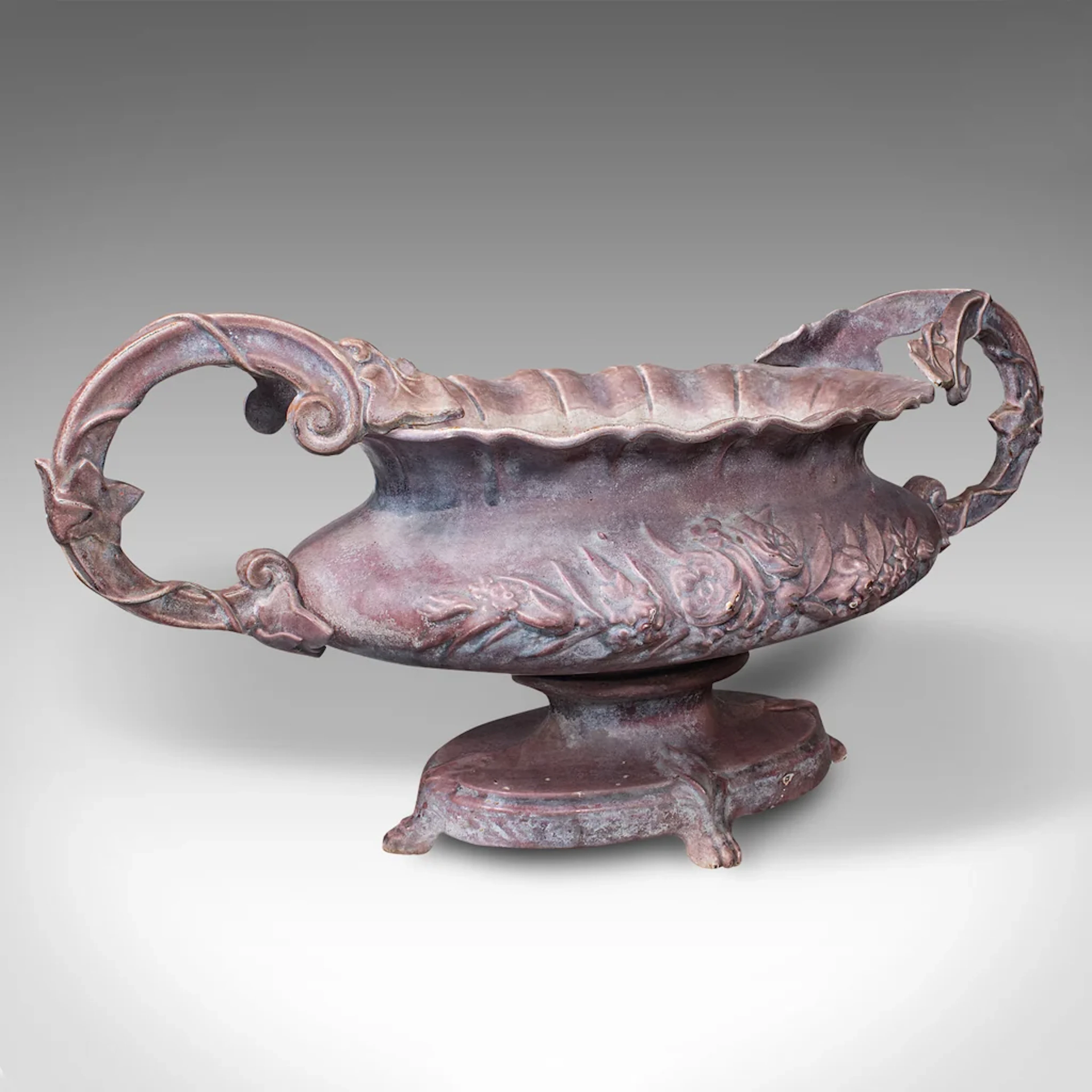 Large Antique Ornamental Planter, English, Cast Iron Jardiniere, Victorian