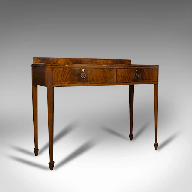 Antique Side Table, English, Mahogany, Buffet, Server, Hamptons, Edwardian