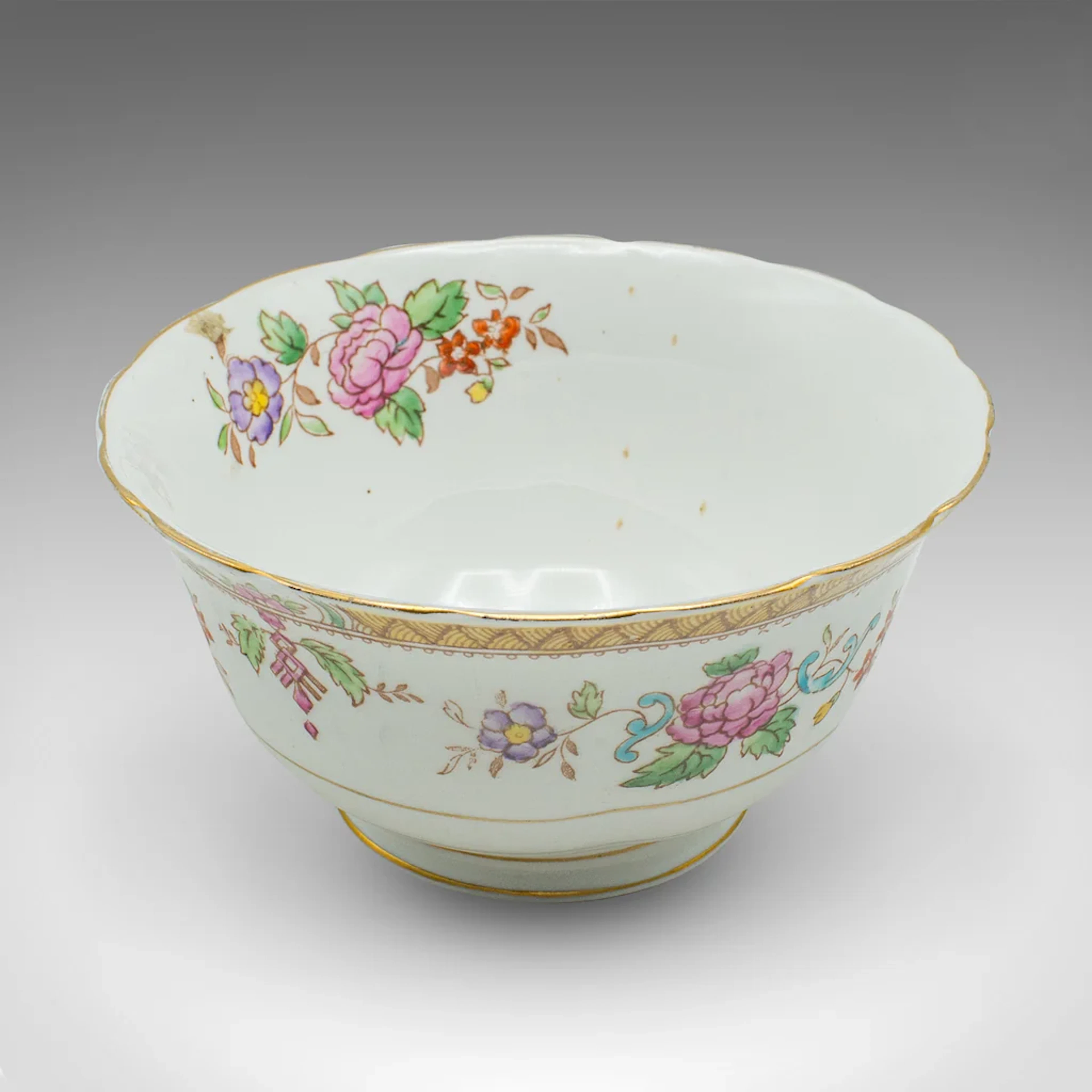 Vintage Decorative Sugar Bowl, English, Ceramic, Confectionary Dish