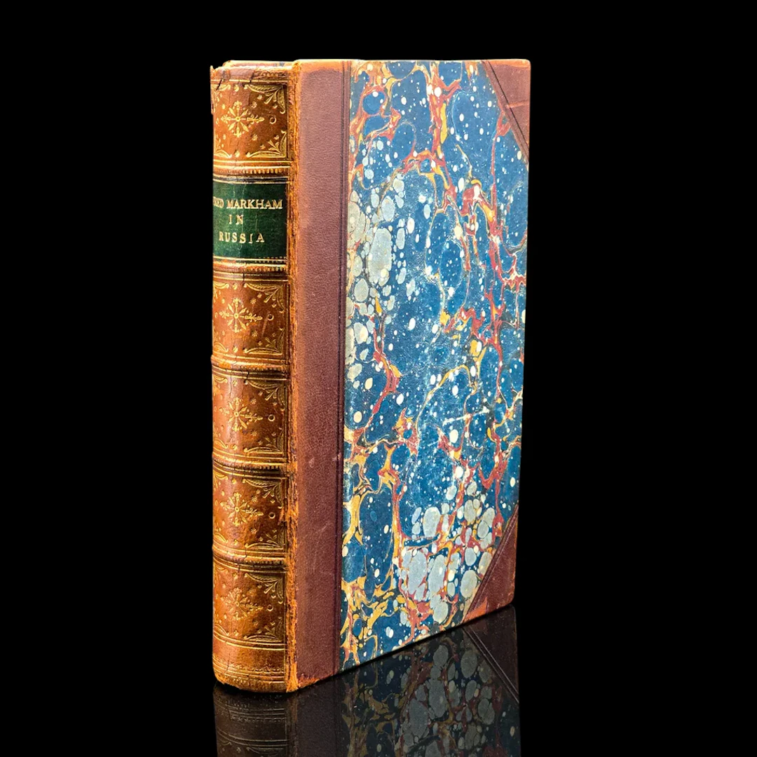 Antique Book, Fred Markham In Russia, Memoir, Travel Literature, Victorian