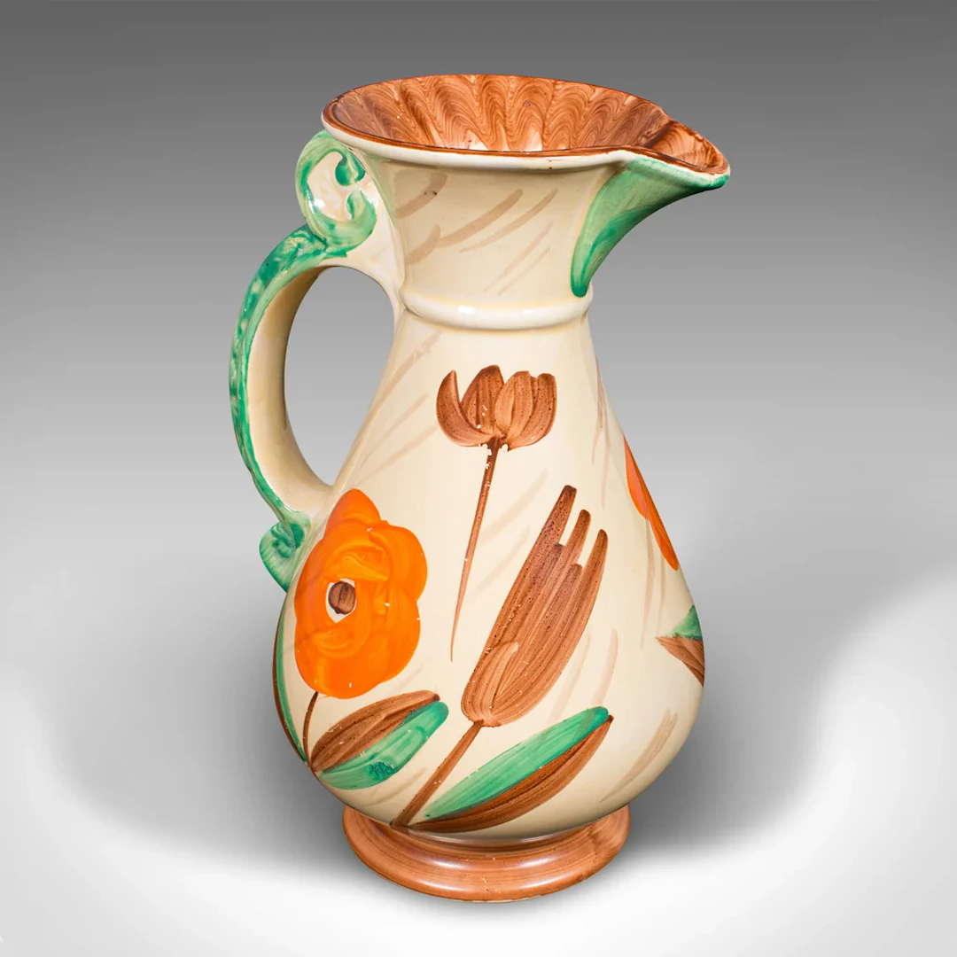 Vintage Decorative Custard Jug, English, Ceramic, Dessert Pourer