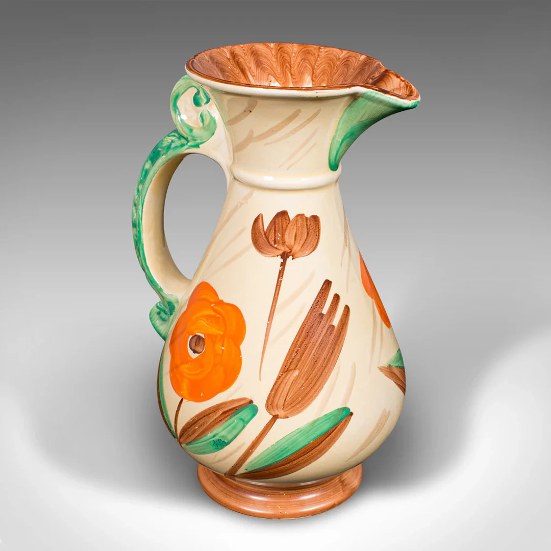 Vintage Decorative Custard Jug, English, Ceramic, Dessert Pourer