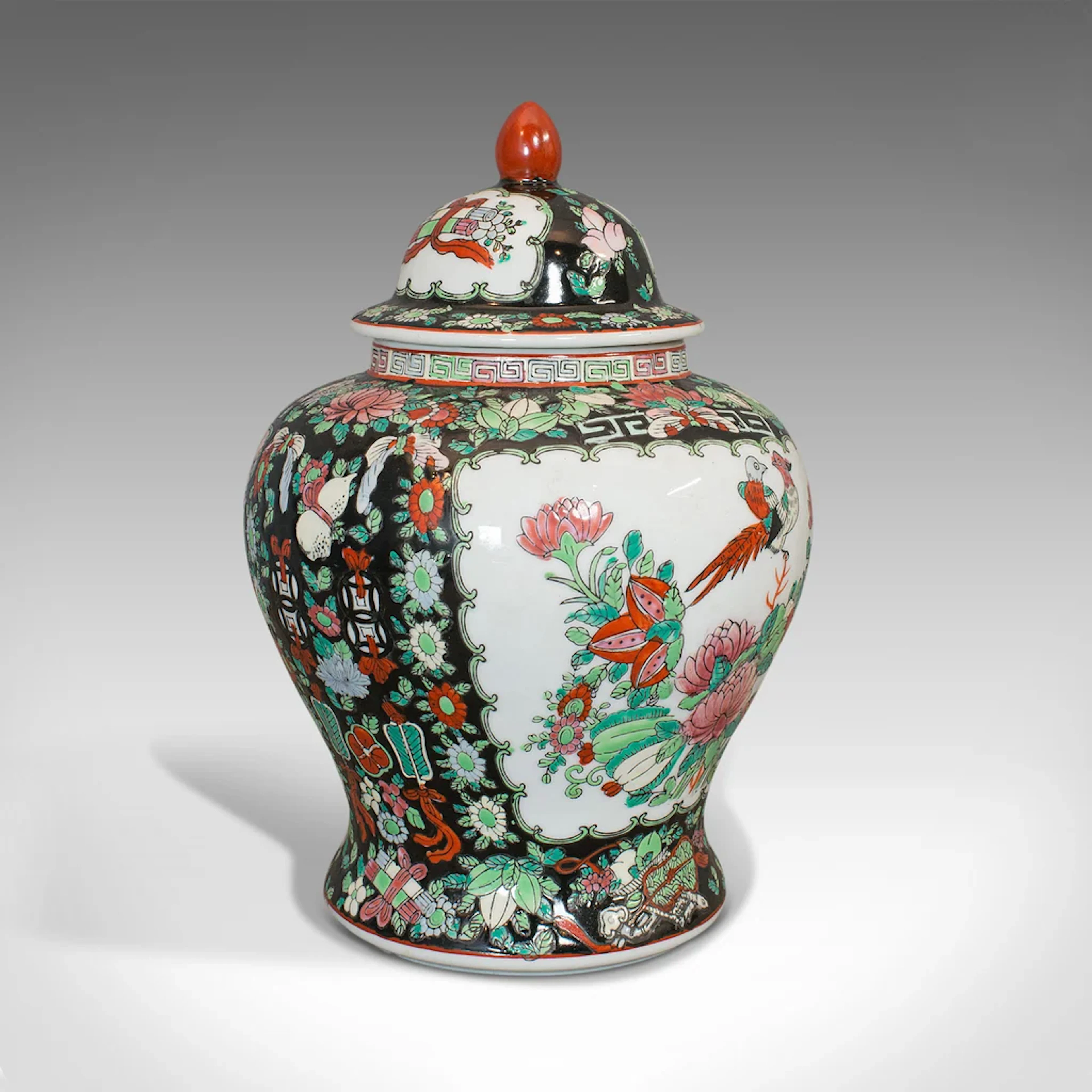 Vintage Spice Jar, Oriental, Ginger, Baluster Urn, Art Deco, 20th Century, 1940