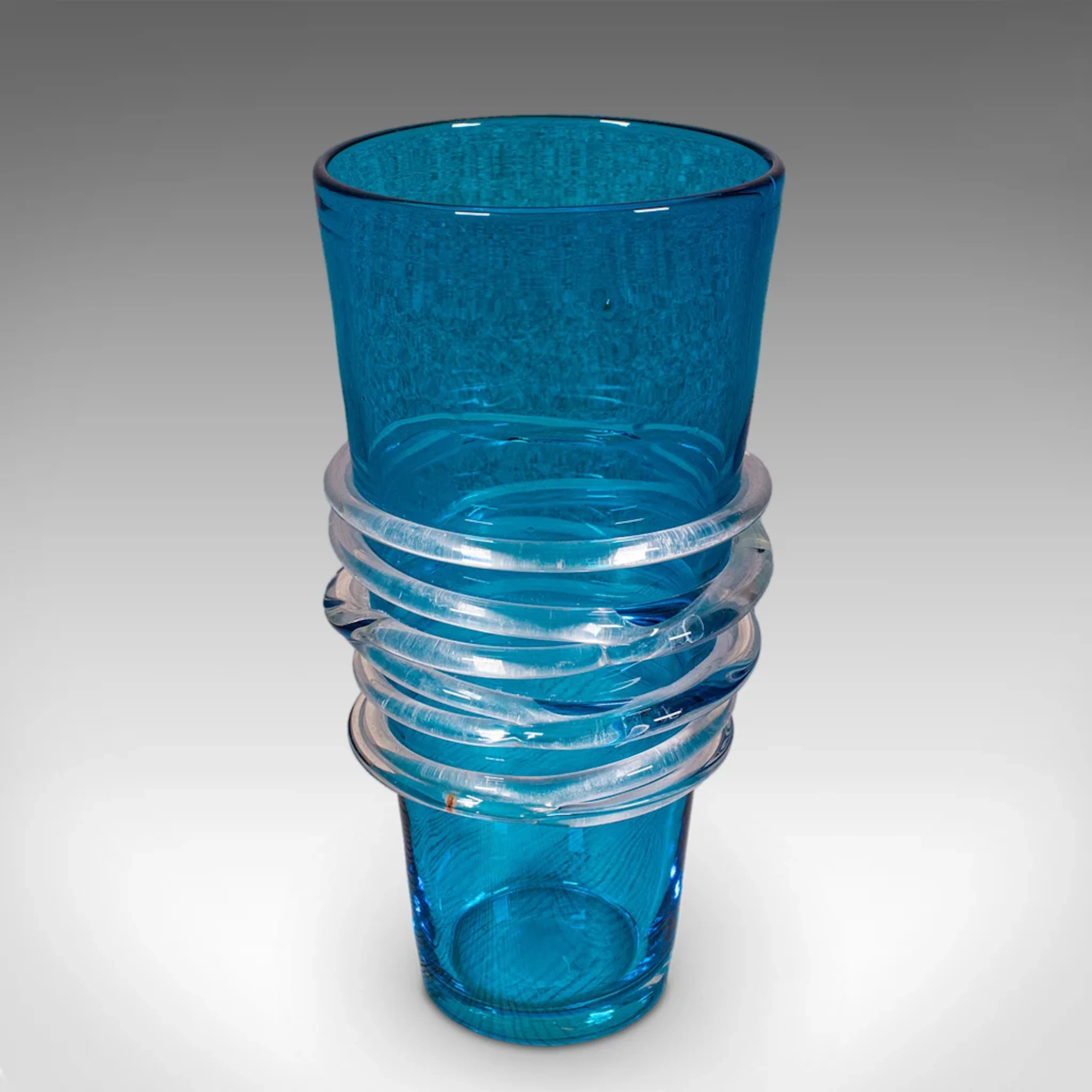 Vintage Murano Display Vase, Italian, Art Glass, Flower Sleeve, Decorative Pot