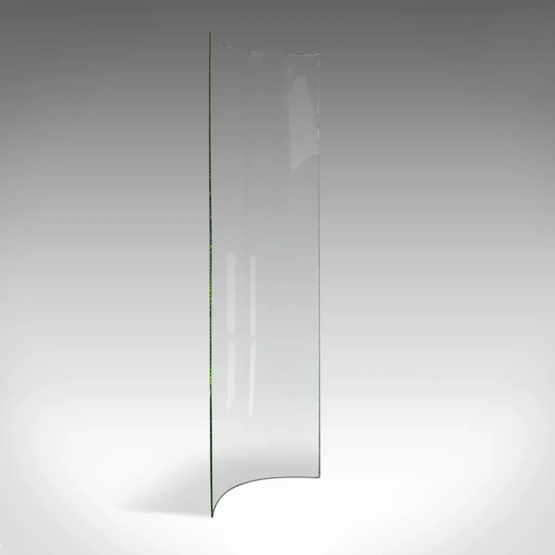 Antique Curved Glass Sheet, English, Victorian, Bow, Pane, 19th Century