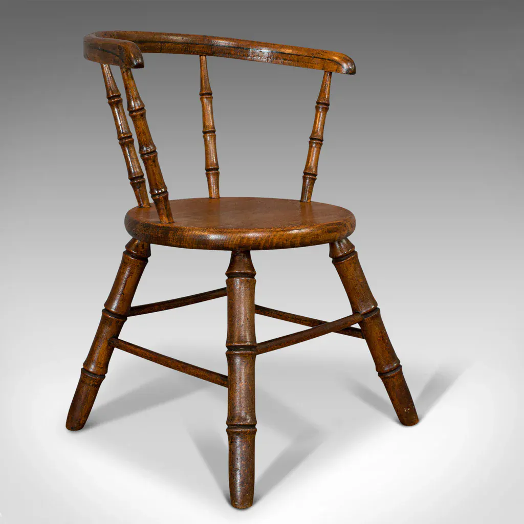 Small Antique Windsor Chair, English, Oak, Apprentice, High Wycombe ...