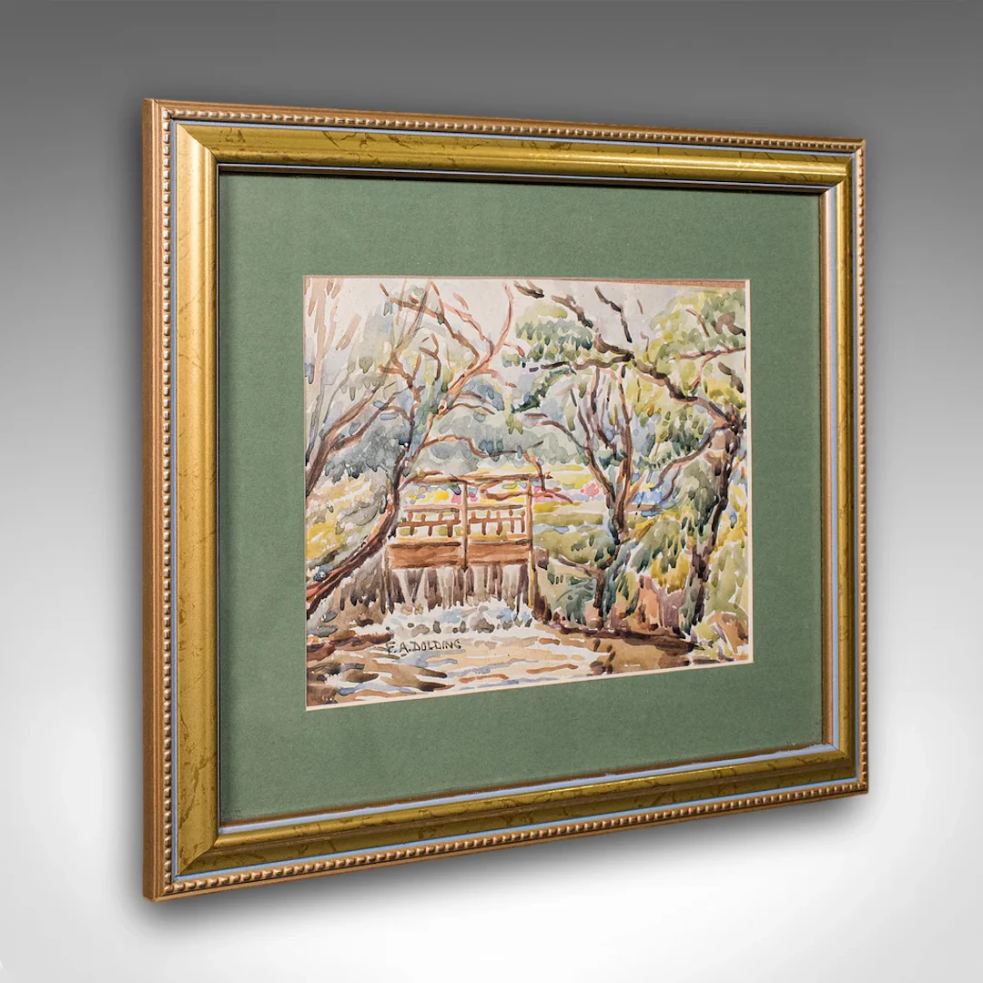Vintage Watercolour Painting, Isle of Wight, English School, Framed